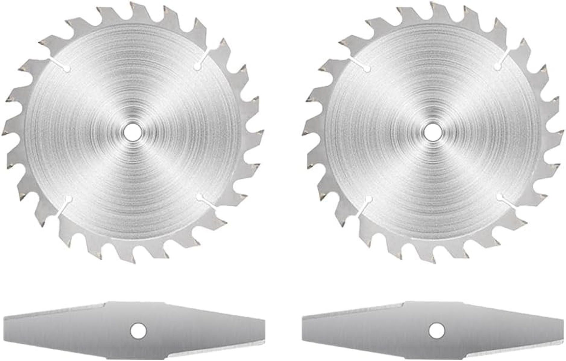 Grass Trimmer Head Blades Replacement Set Durable Sharp Cutting for Cordless Strimmer - Silver 8IN