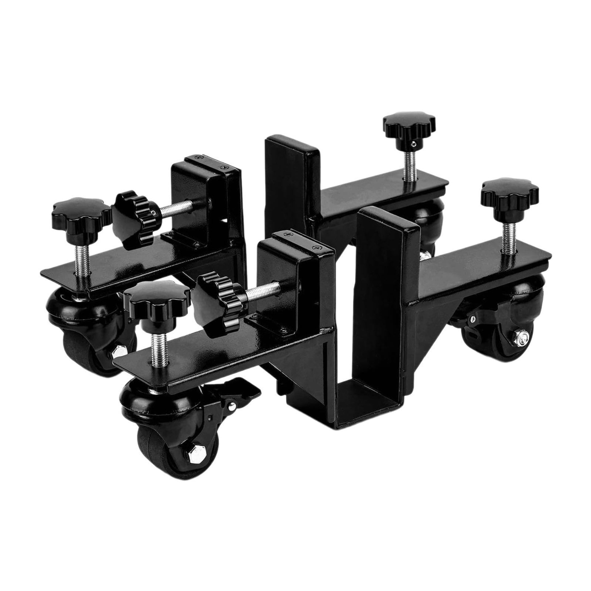 Door Lifter Carts Heavy Duty Door Installation Tools with 360° Rotating Wheels, Steel Dolly Set for 1-3/8" to 1-3/4" Doors - Black 40x21cm