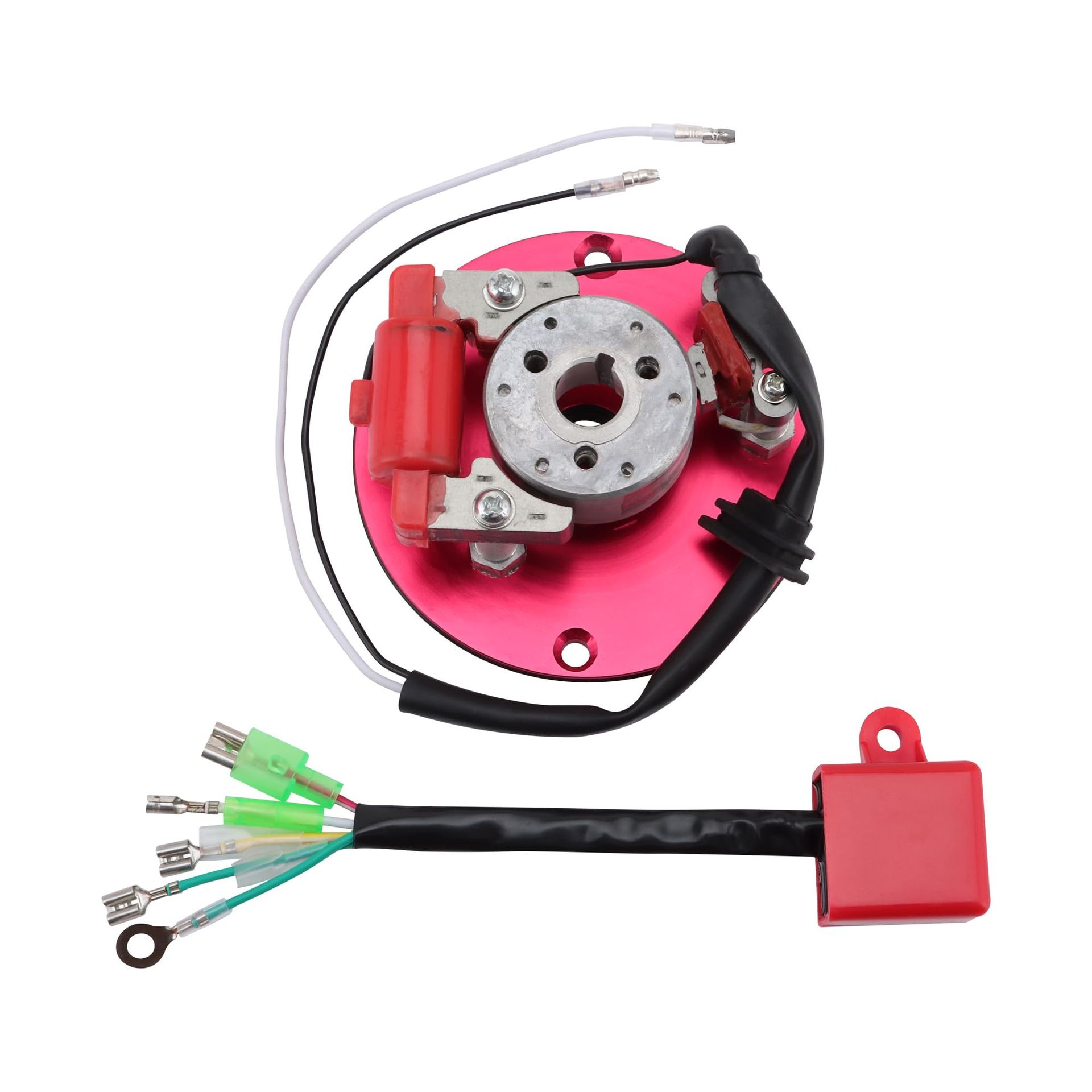 Motorcycle Internal Rotor Stator Kit CDI Replacement for 50cc-150cc Pit Dirt Bikes - Silver