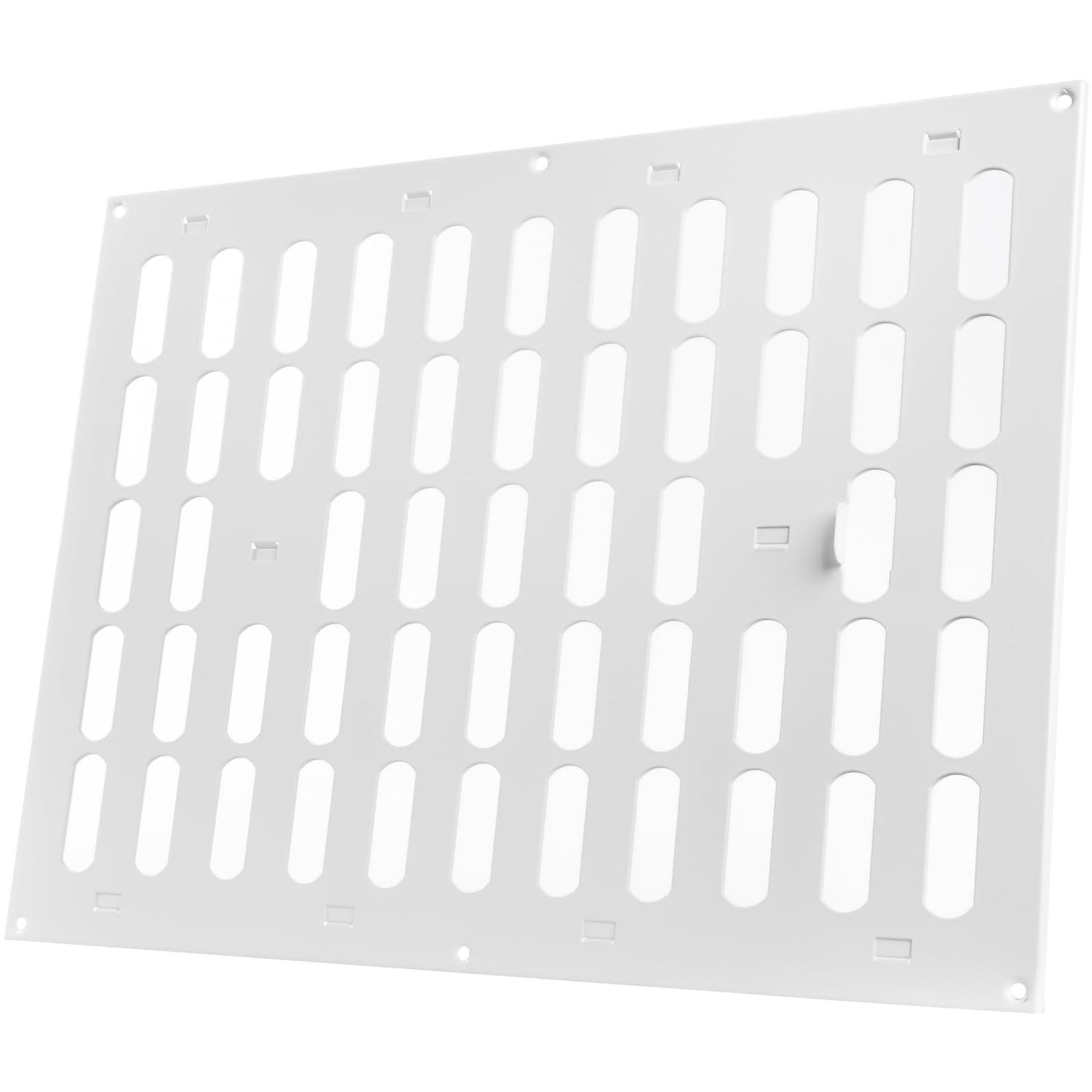 Adjustable Metal Vent Cover Air Supply Grille for Heating and Cooling - White 400 x 300 mm