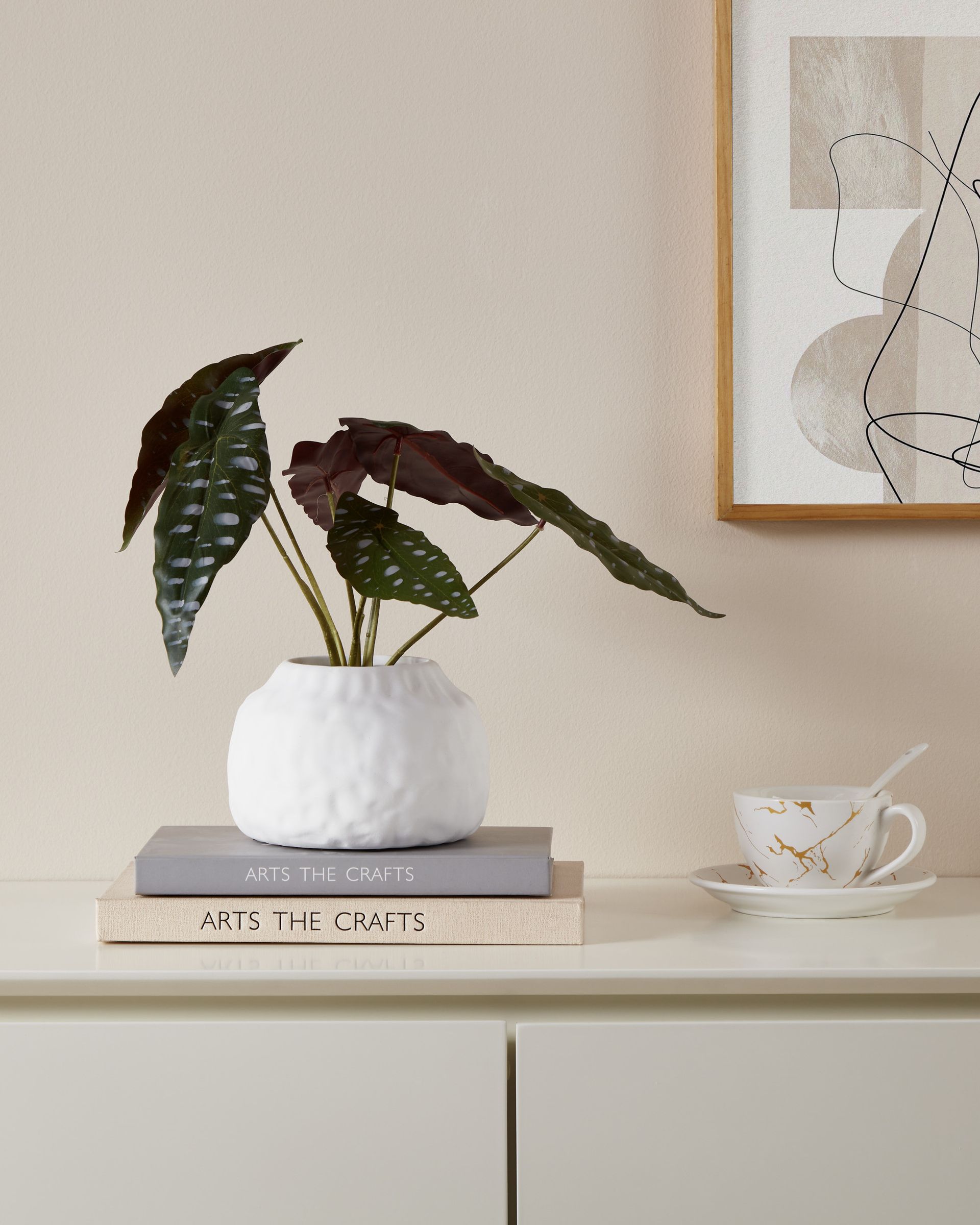 LOVRAN Ceramic Vase – White Textured Finish 100mm