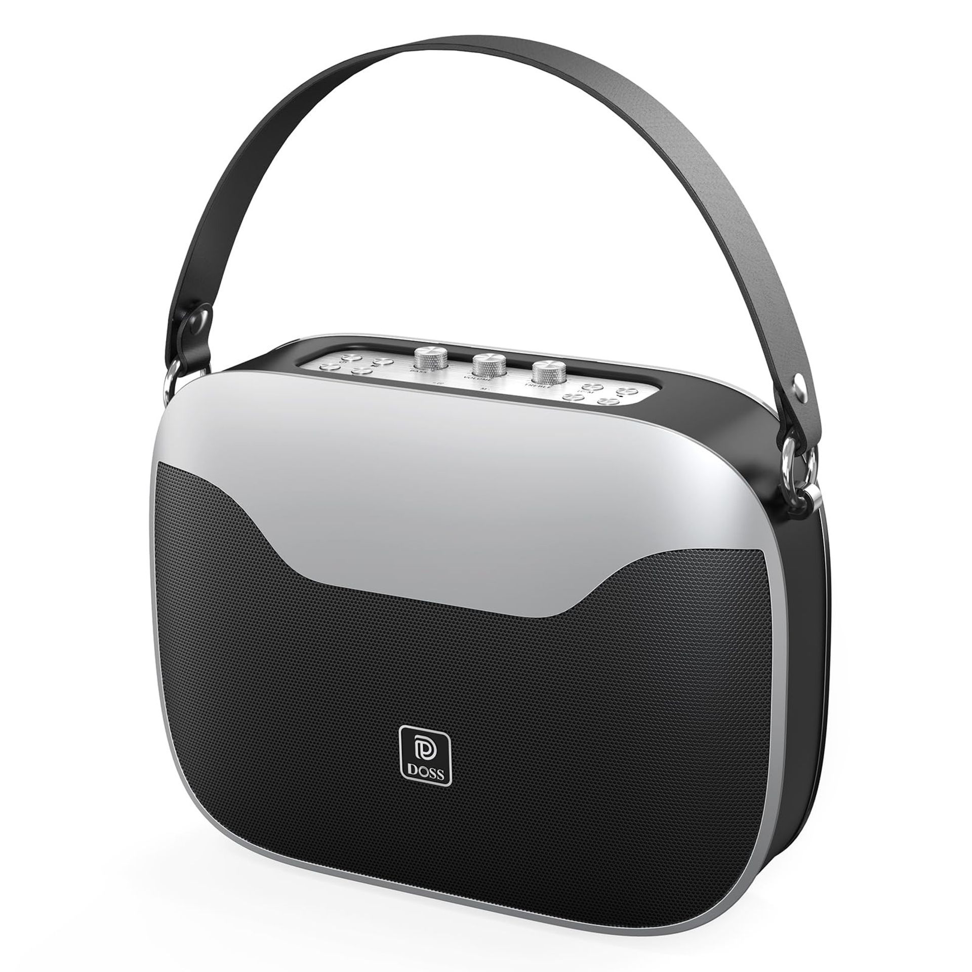 Bluetooth Speaker 50W Immersive Sound 24H Playtime Stereo Pairing Treble & Bass Adjustment Portable Handle - Black Stand Size - Spring Refresh