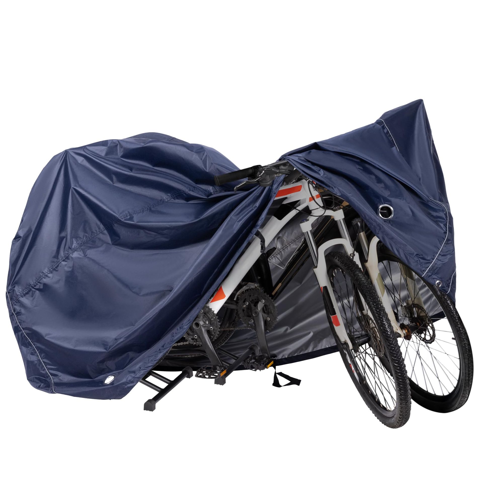 Bike Cover Durable Water-Resistant Polyester Protective Outdoor Storage - Navy Blue Large