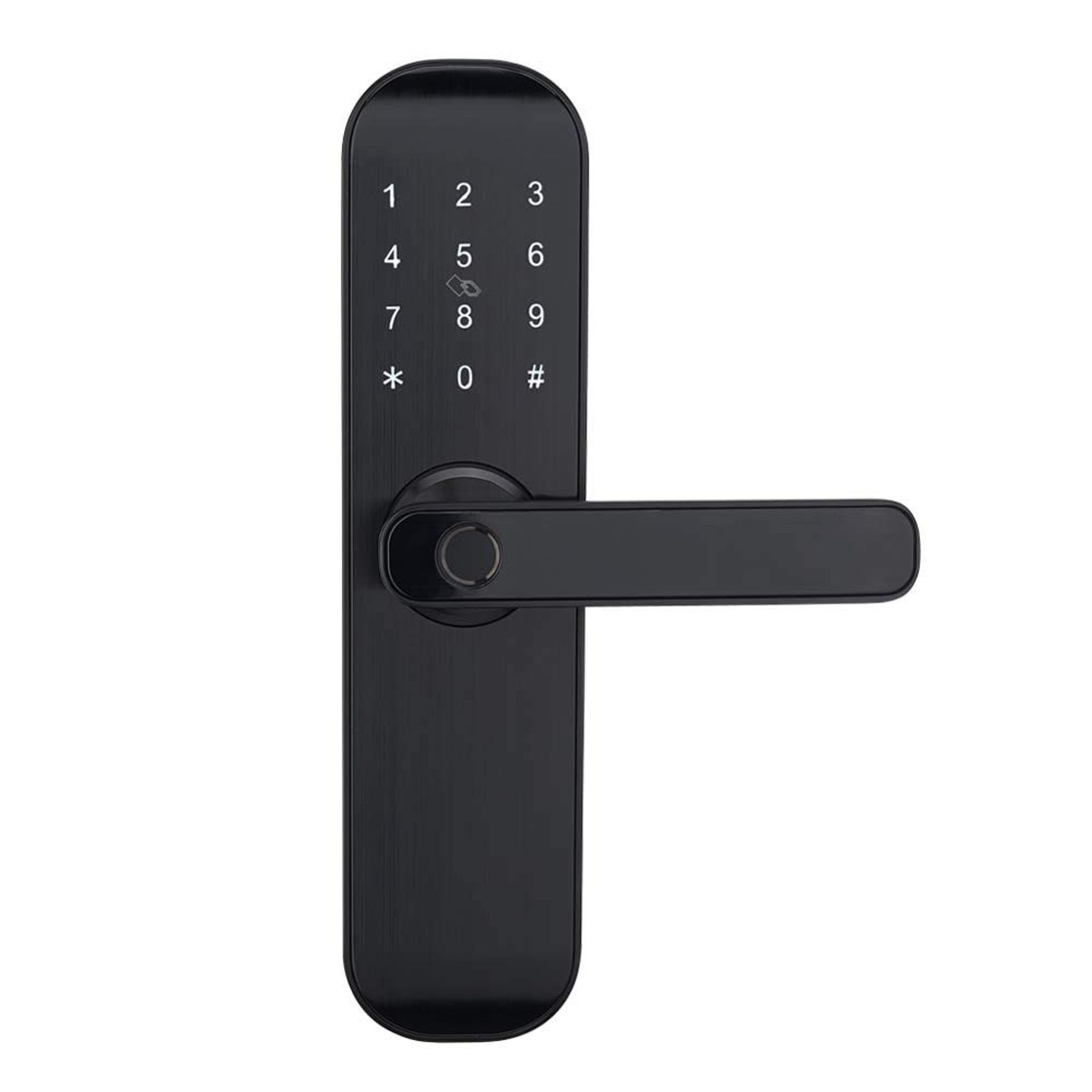 Bluetooth Smart Door Lock 5-in-1 Keyless Entry with App, Code & Alexa Support - Black Right-Hand HYM20-R