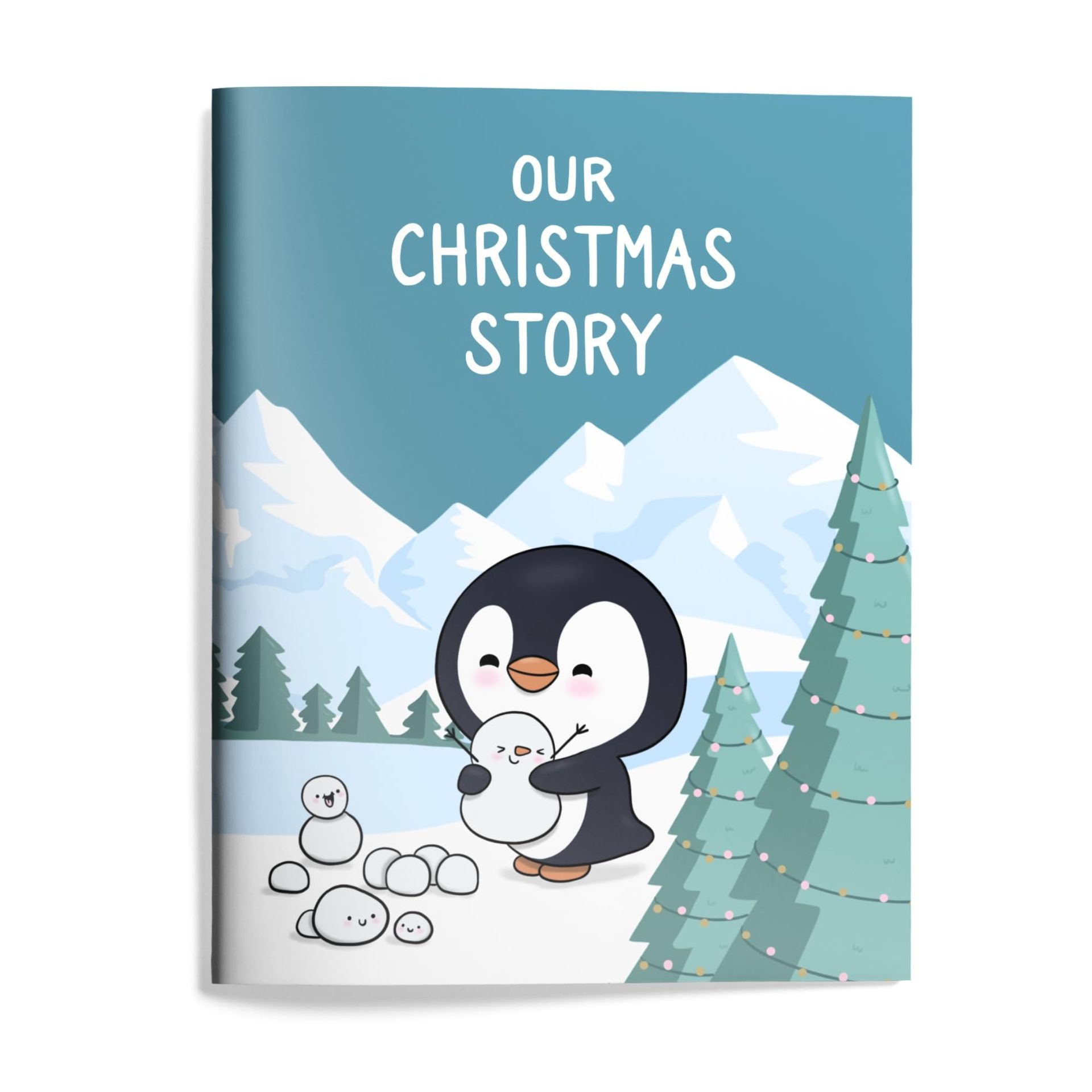 Christmas Activity & Memory Book Hand-Drawn Prompts Keepsake Gift for Family & Friends - Christmas Story Fill In The Blanks