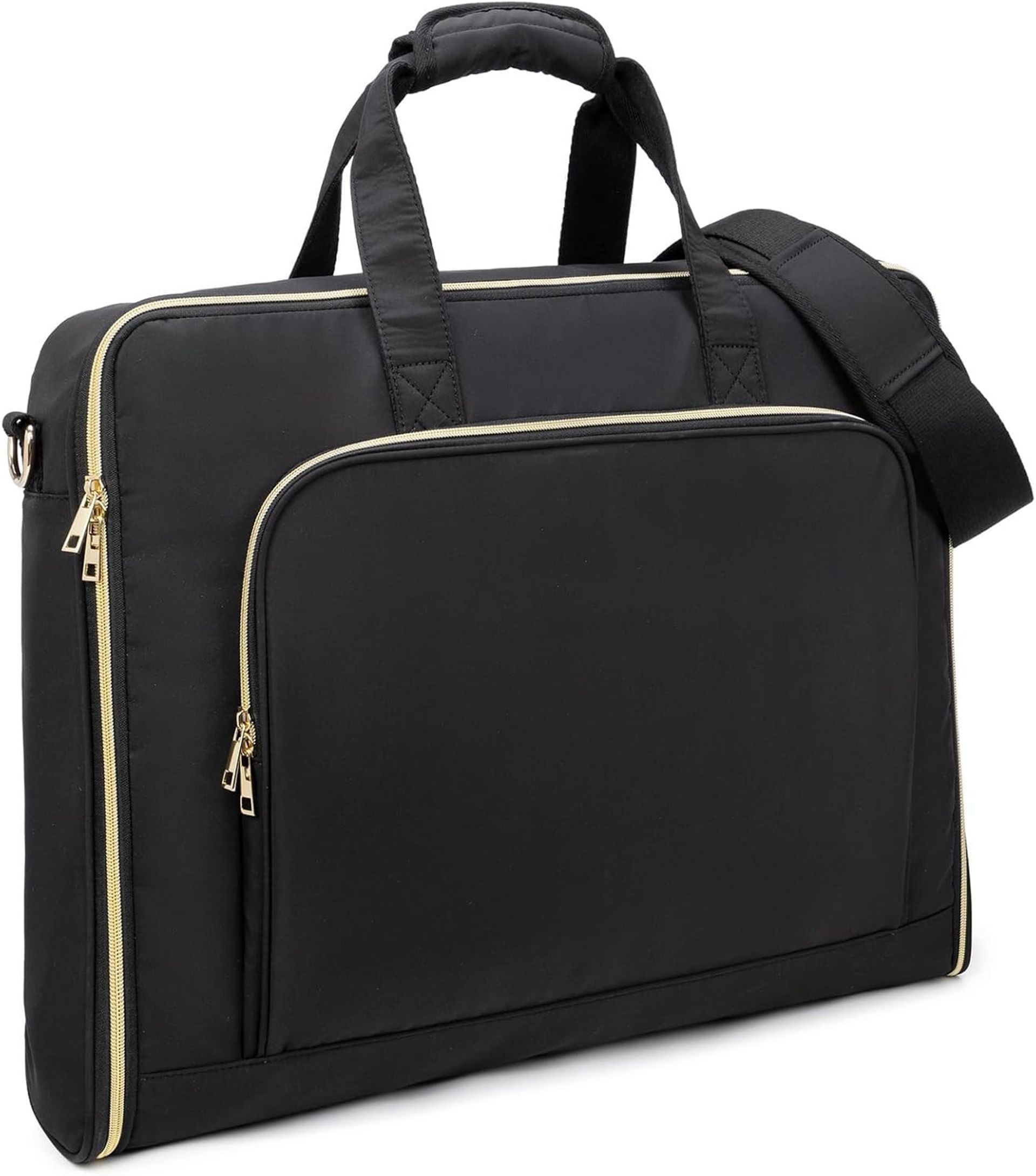 Travel Garment Bag for Women Hanging Suit and Dress Carrier Luggage Organiser - Black Medium - Student Essentials