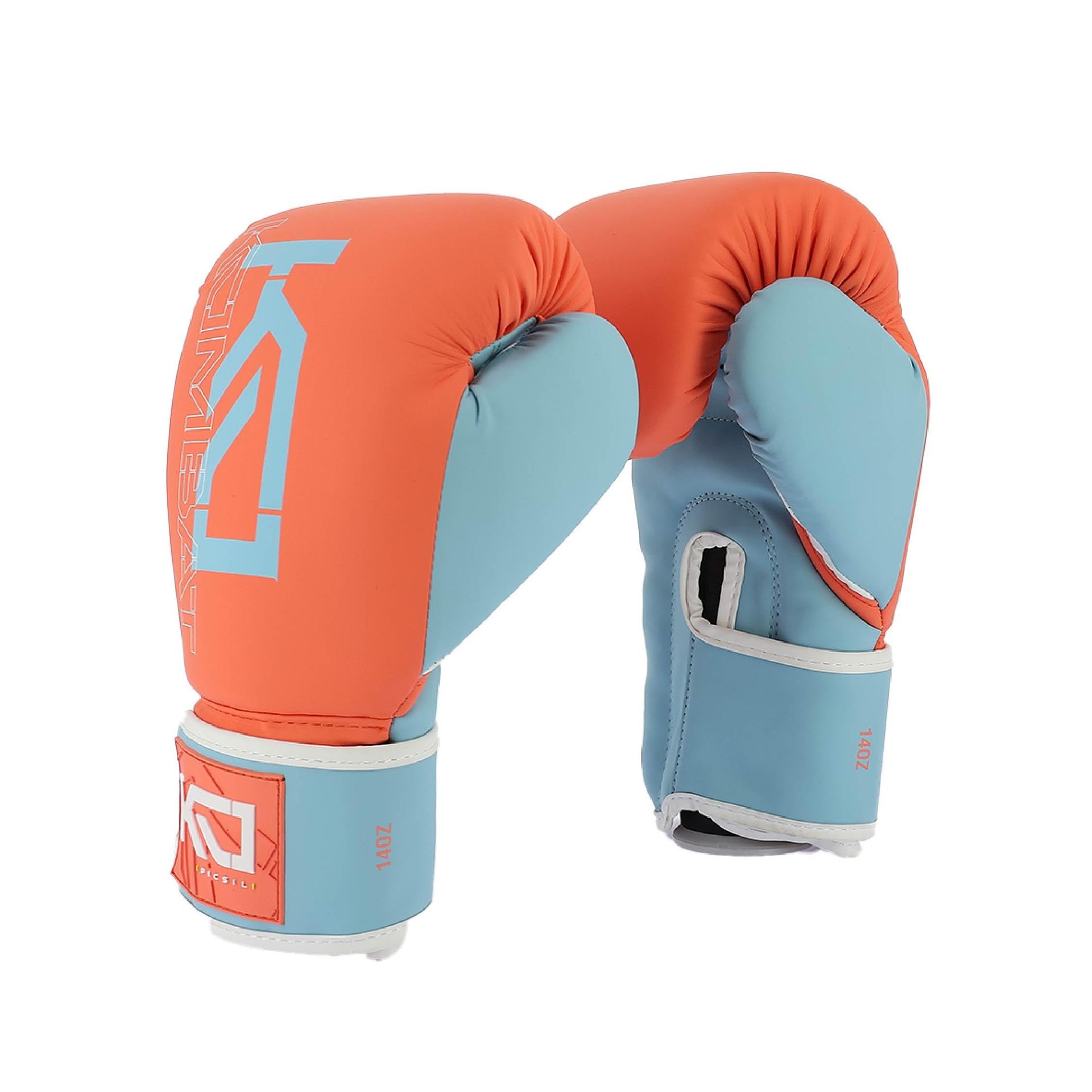 Kombat Kyros Grom Boxing Gloves Training & Combat for MMA Muay Thai Beginners - Citrus 10oz