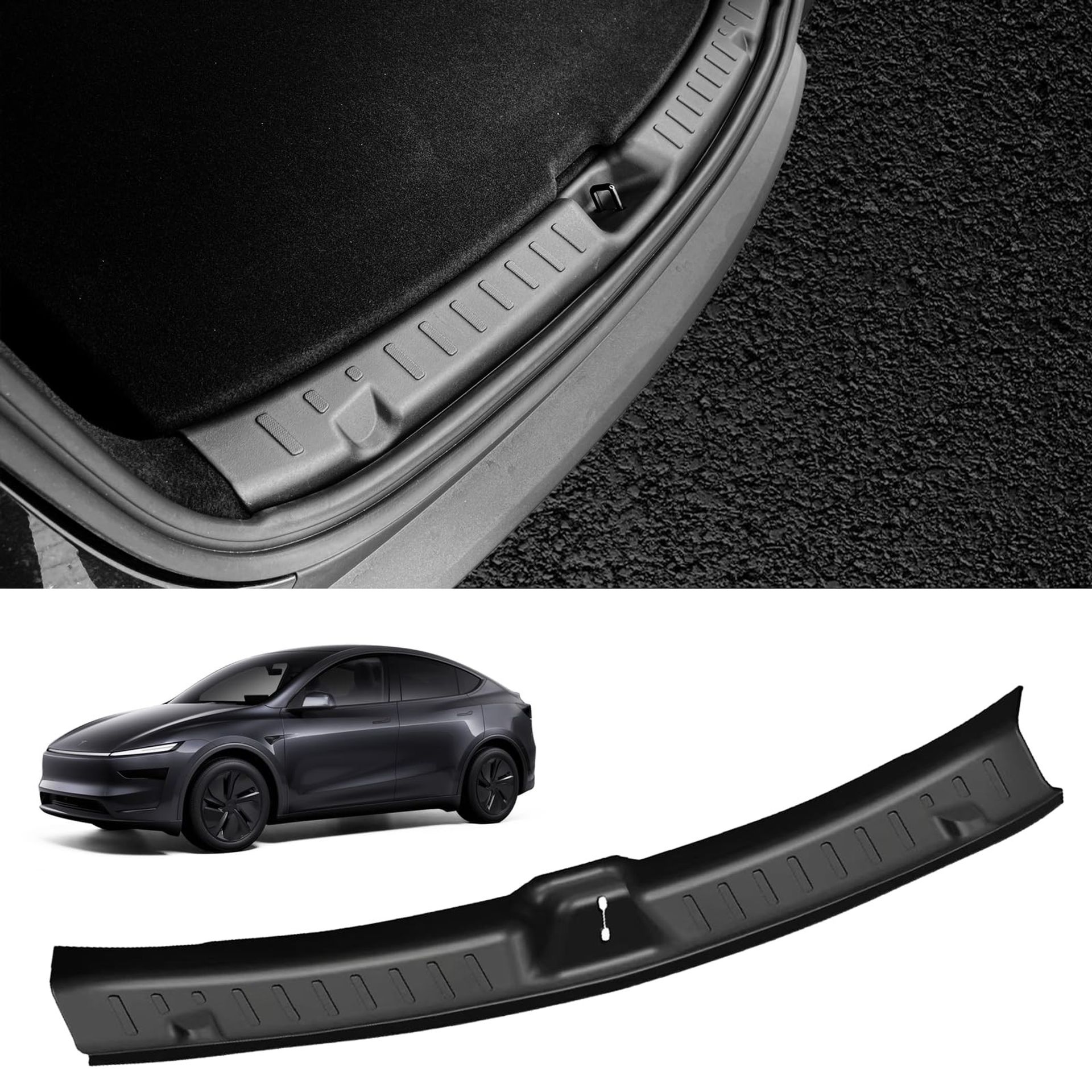 Rear Trunk Sill Guard Cover for Tesla Model Y 2025 Anti-Scratch Bumper Protector Trim - Black Bumper Protector Model Y Juniper 2025