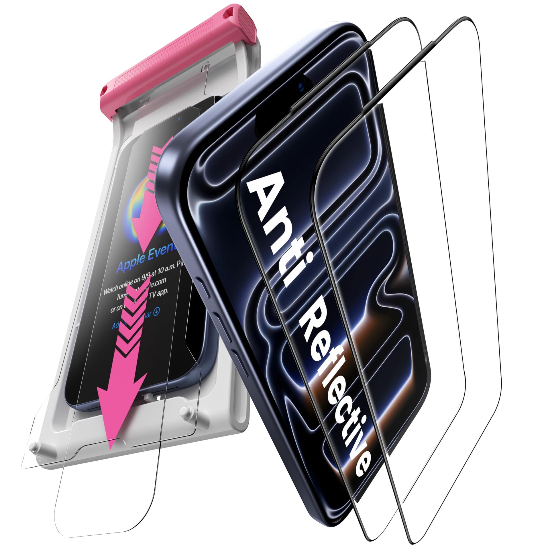 Tempered Glass Screen Protector Anti-Reflection Anti-Glare 9H Hardness for iPhone 17 Pro Max - AR iPhone 17 Pro Max