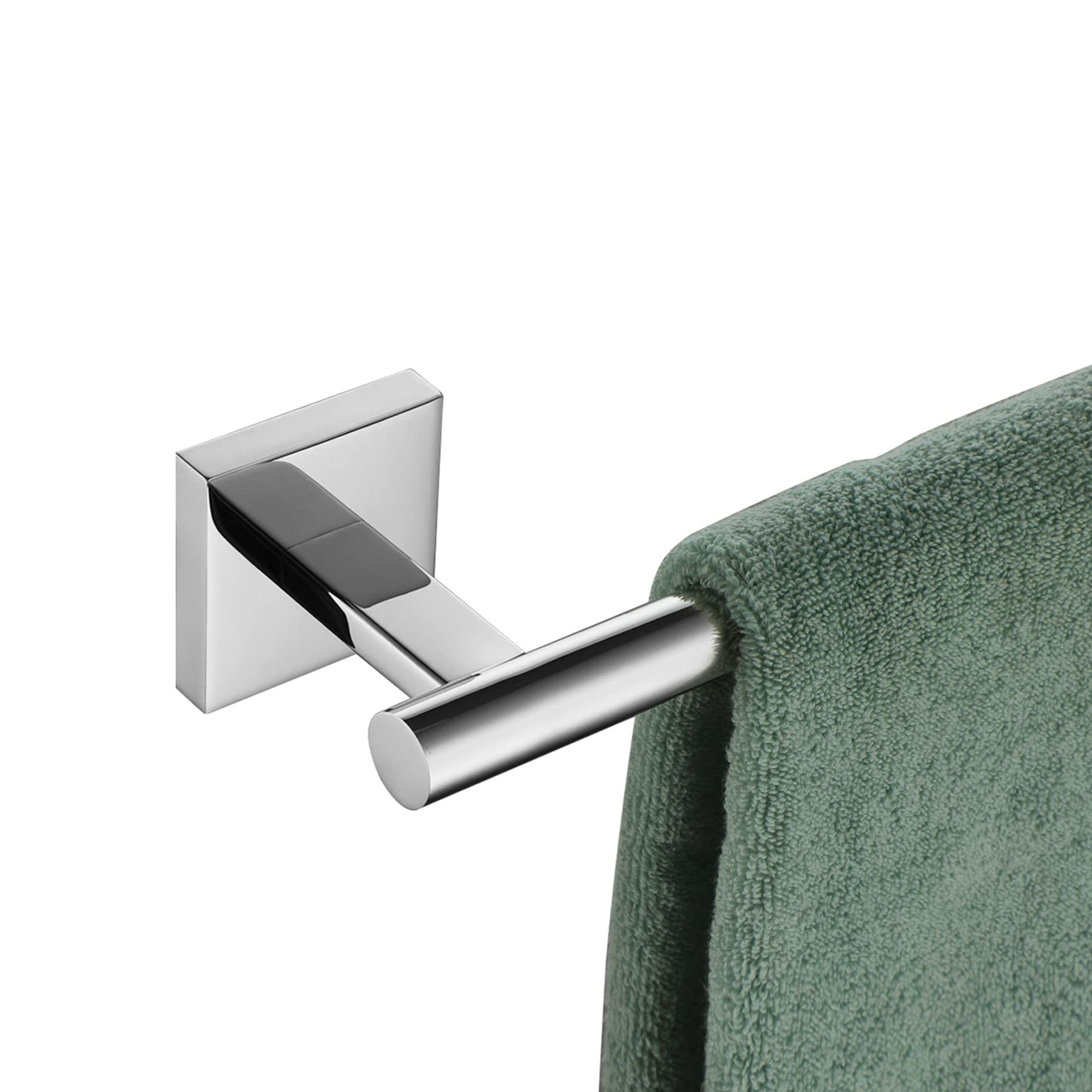 Bathroom Towel Rail Wall Mounted Bar Stainless Steel Anti-Rust Design - Polished Chrome 24-Inch