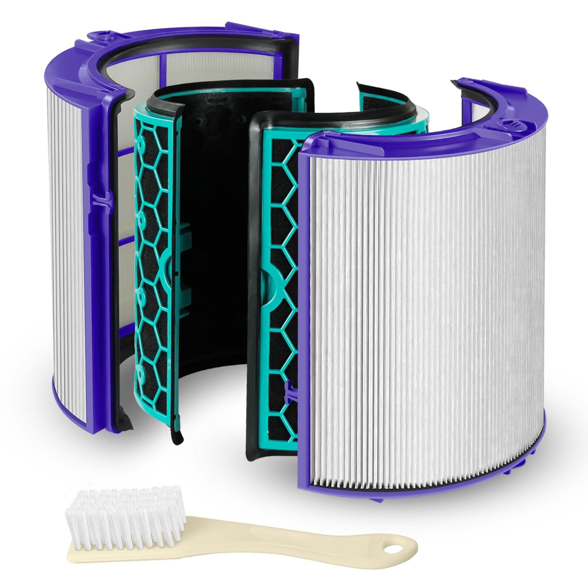 Replacement Filter Compatible with Dyson HP04 TP04 DP04 TP05 DP05 Air Purifiers 360° Sealed HEPA & Activated Carbon Filter - Purple 1 Pack