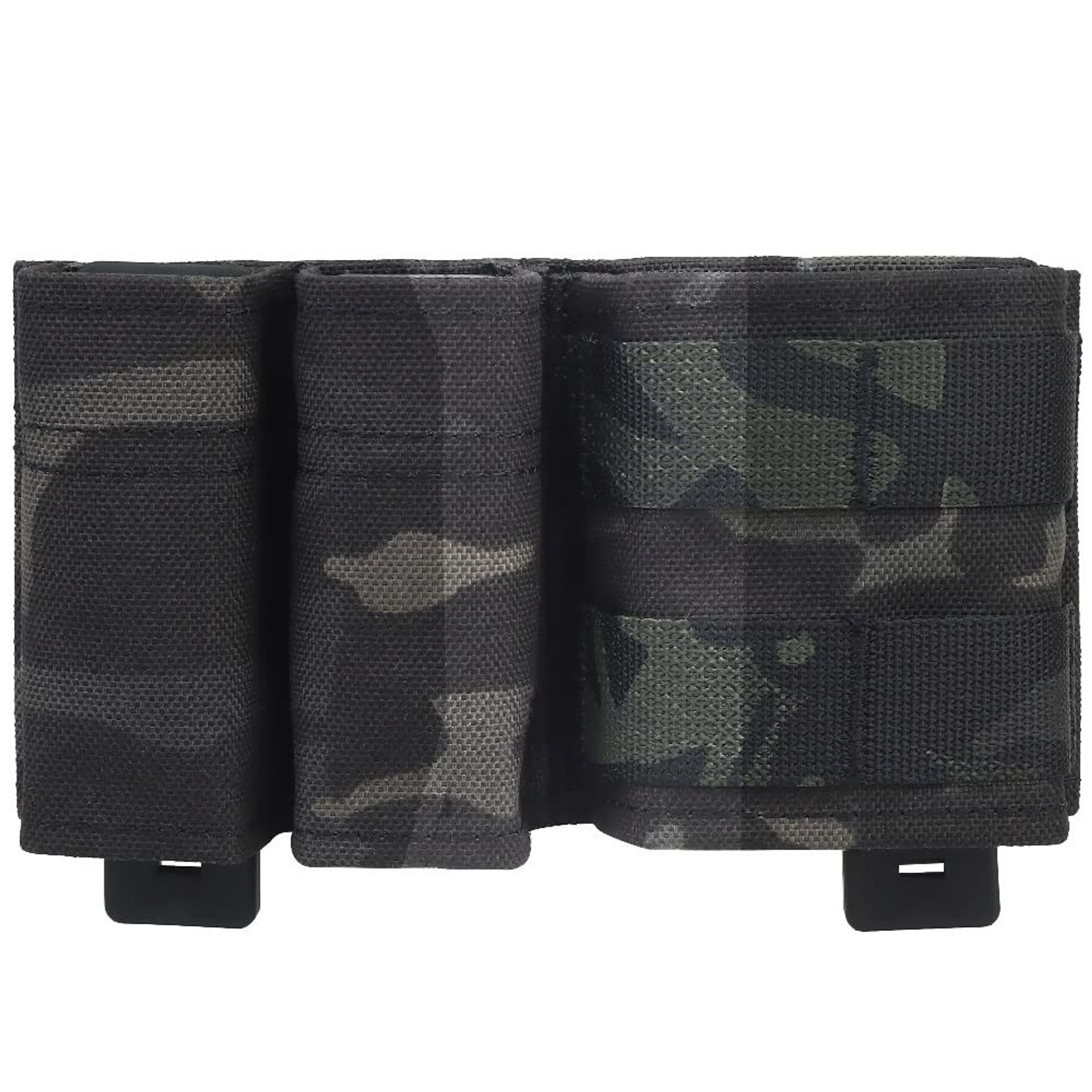 Tactical Airsoft Triple Magazine Pouch MOLLE Fast Draw 5.56 9mm Ammo Carrier - MG-F-06-BCP M