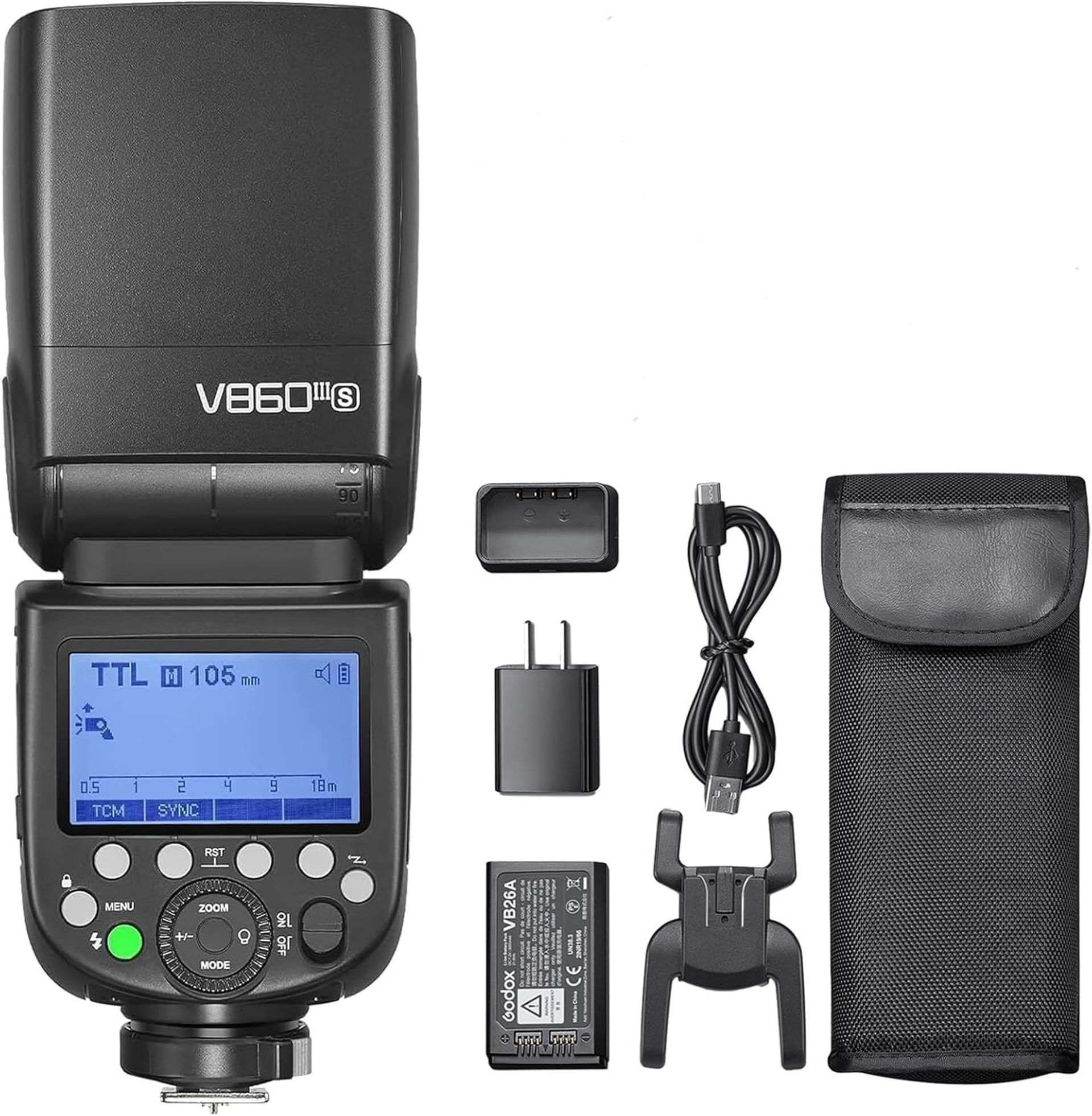 Sony Camera Flash TTL Speedlite 2.4G Wireless X System GN60 HSS Li-ion Battery V860III-S - Daylight