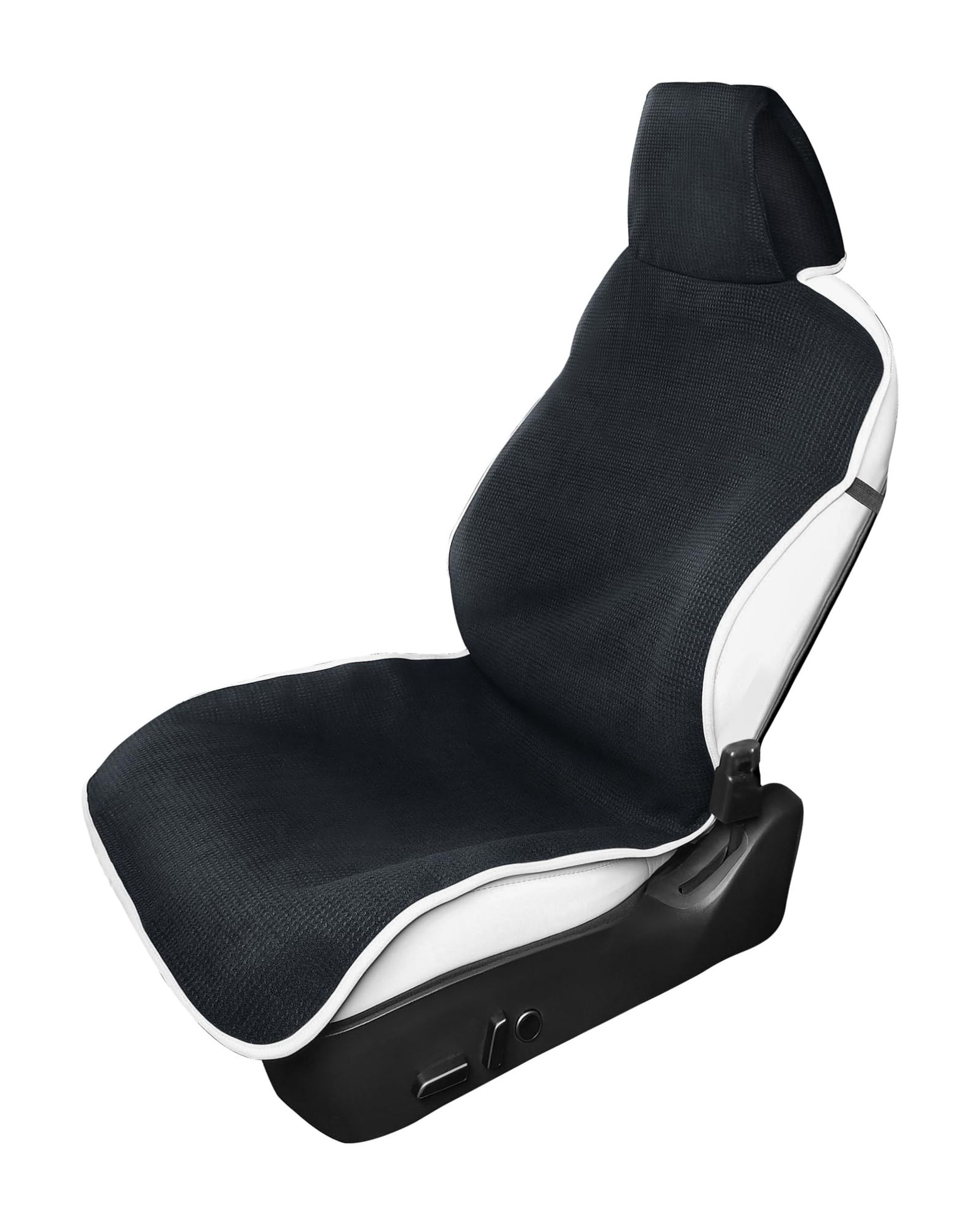 Protective Car Seat Cover Waterproof Towel Style Non-Slip Pet-Friendly Front Seat Protector - Black One Size