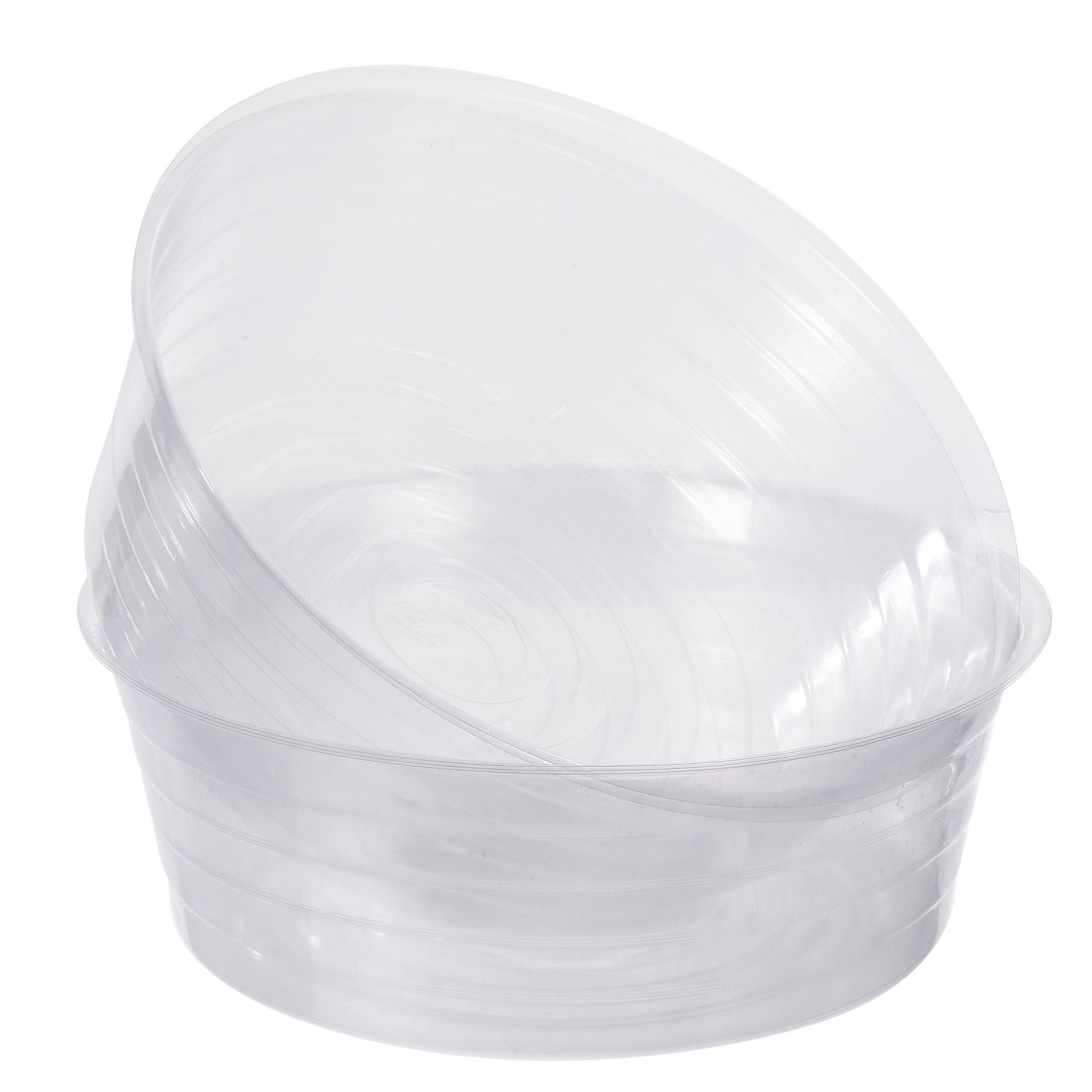 5 Pack Planter Saucers Durable Plastic Drip Trays for Pots & Flowers - Clear 12 Inch