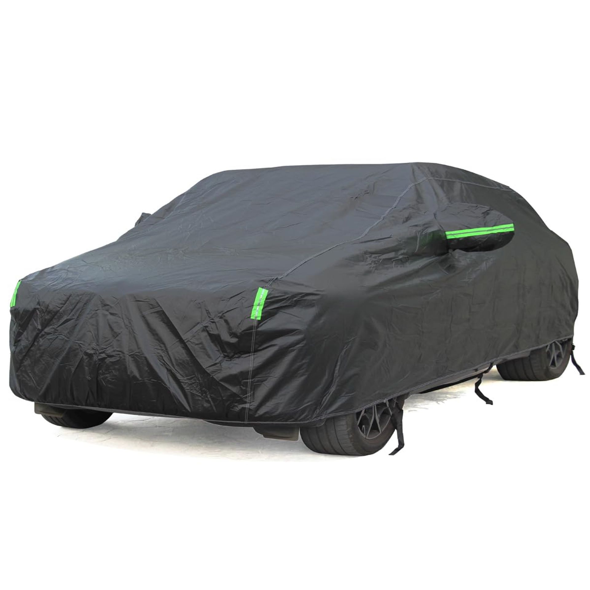 Waterproof Outdoor Car Cover All Weather Protection for Saloon Cars Sun Rain Snow Resistant - Black Size L