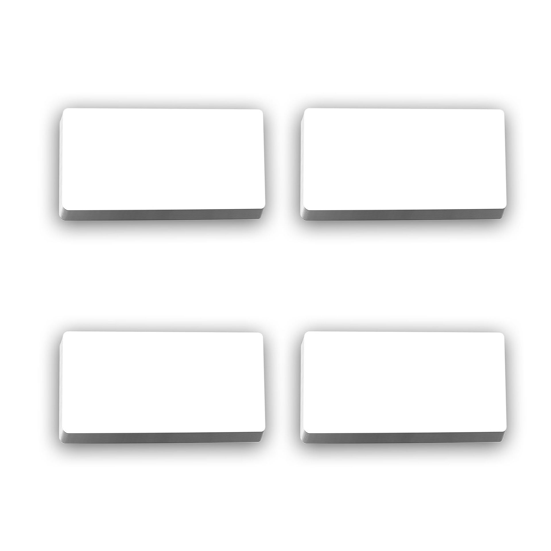 Dry Erase Magnetic Labels 40-Pack Reusable Waterproof Name Tags for Classroom, Office, Cabinet, Fridge & Whiteboard - White 2x4 inches