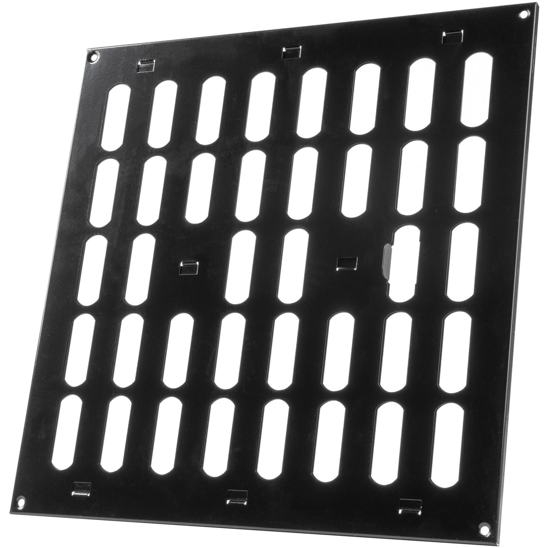 Adjustable Metal Vent Cover Scratch Resistant 300mm Airflow Grille for Heating & Cooling - Black 300 x 300 mm