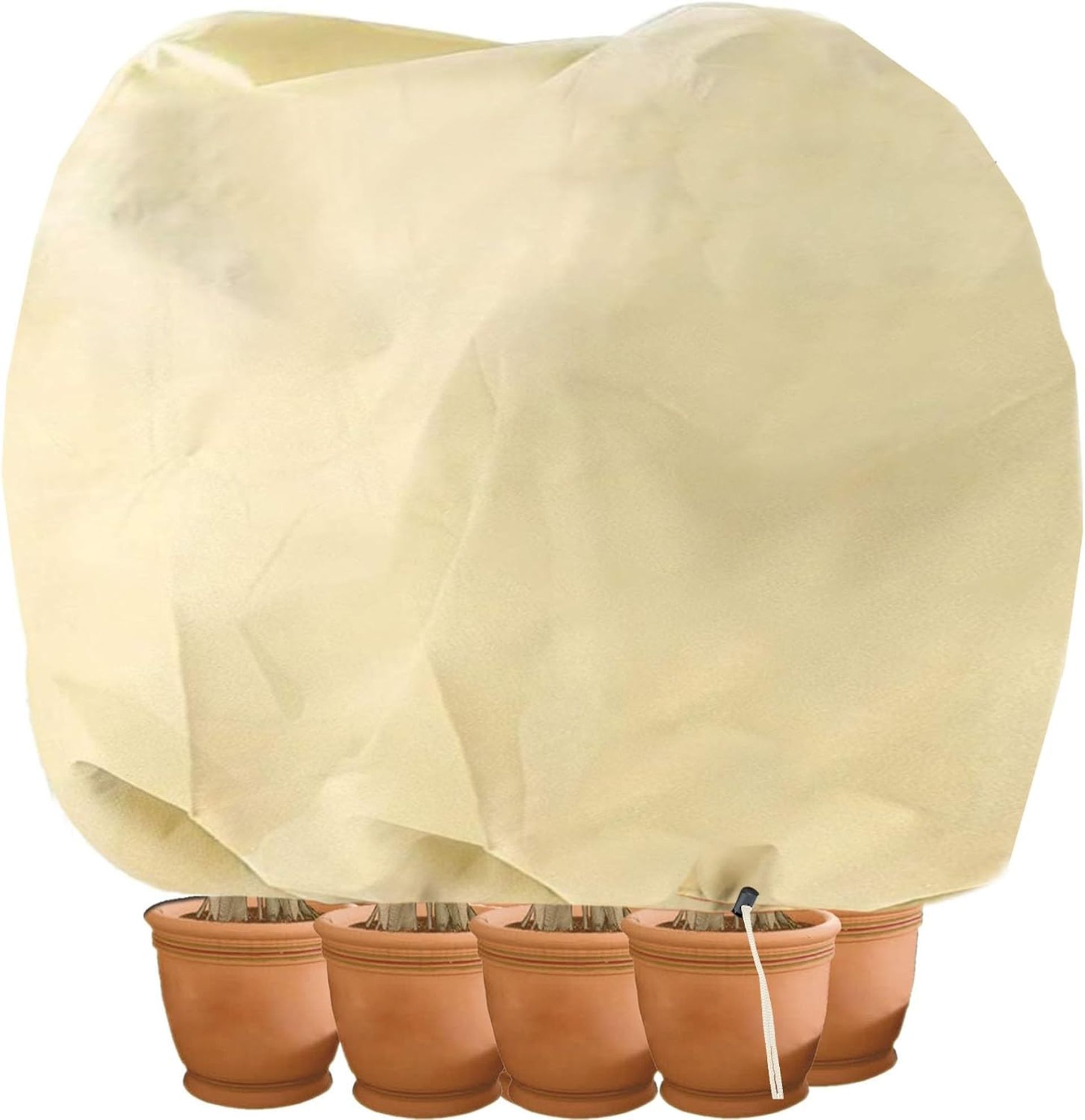Winter Plant Fleece Frost Protection Cover Breathable Non-Woven Jacket for Trees & Shrubs - Beige 240x200cm
