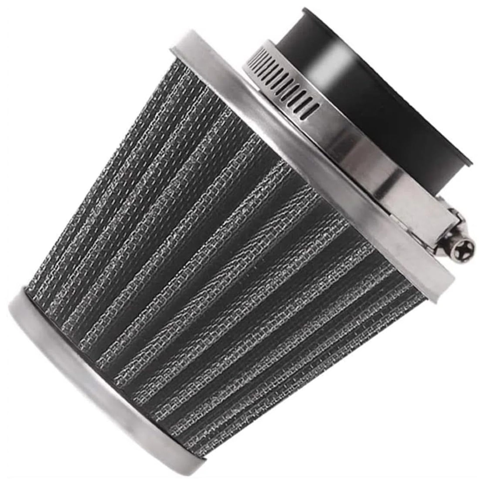 Universal Double-Layer Steel Air Filter for Motorcycle, Scooter, ATV & Moped - Black 52/53/54mm