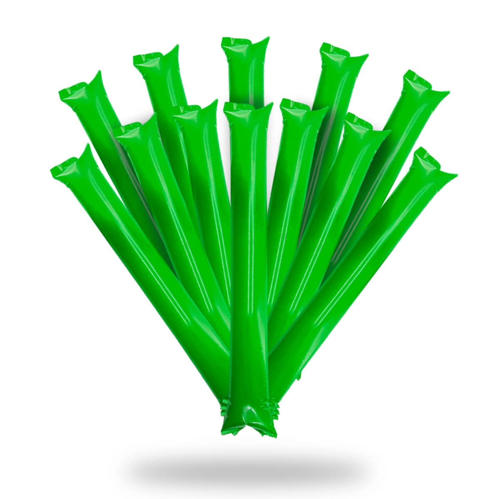 Inflatable Clapping Sticks Pack of 50 Pairs Reusable Thunder Noisemakers for Parties and Sports Events - Green Normal