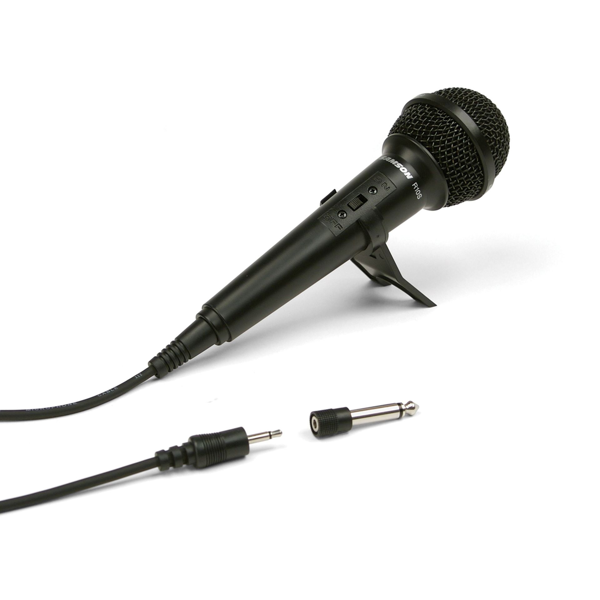 Dynamic Vocal Microphone High Gain Neodymium Capsule with On/Off Switch - Black SCR10S