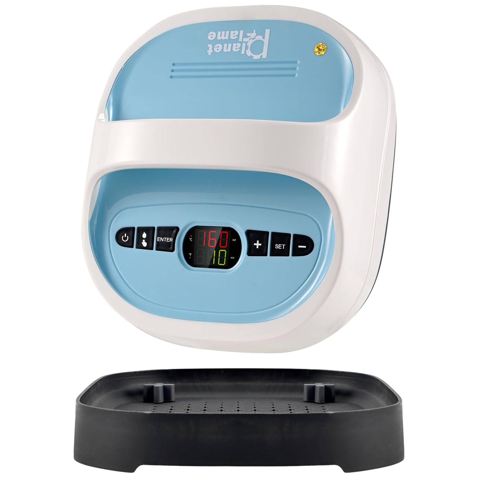 Portable Heat Press Machine 21x24cm Platen with Insulated Base and Adjustable Temperature 0-250℃ for T-Shirts, Crafts and Pillows - Blue