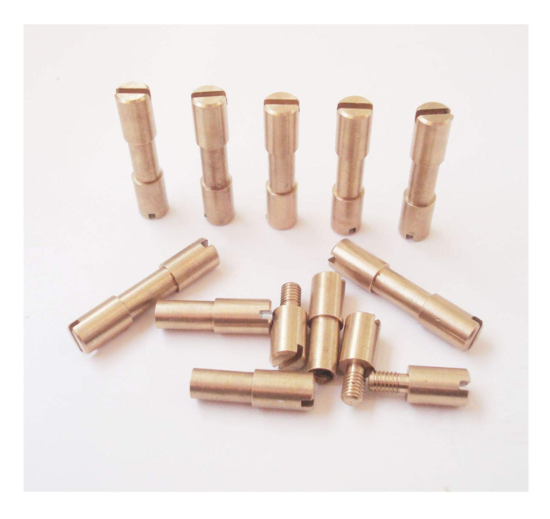 EDC Brass Knife Handle Fasteners Corby Screws for DIY Knifemaking 10 Sets - Brass 0.2"
