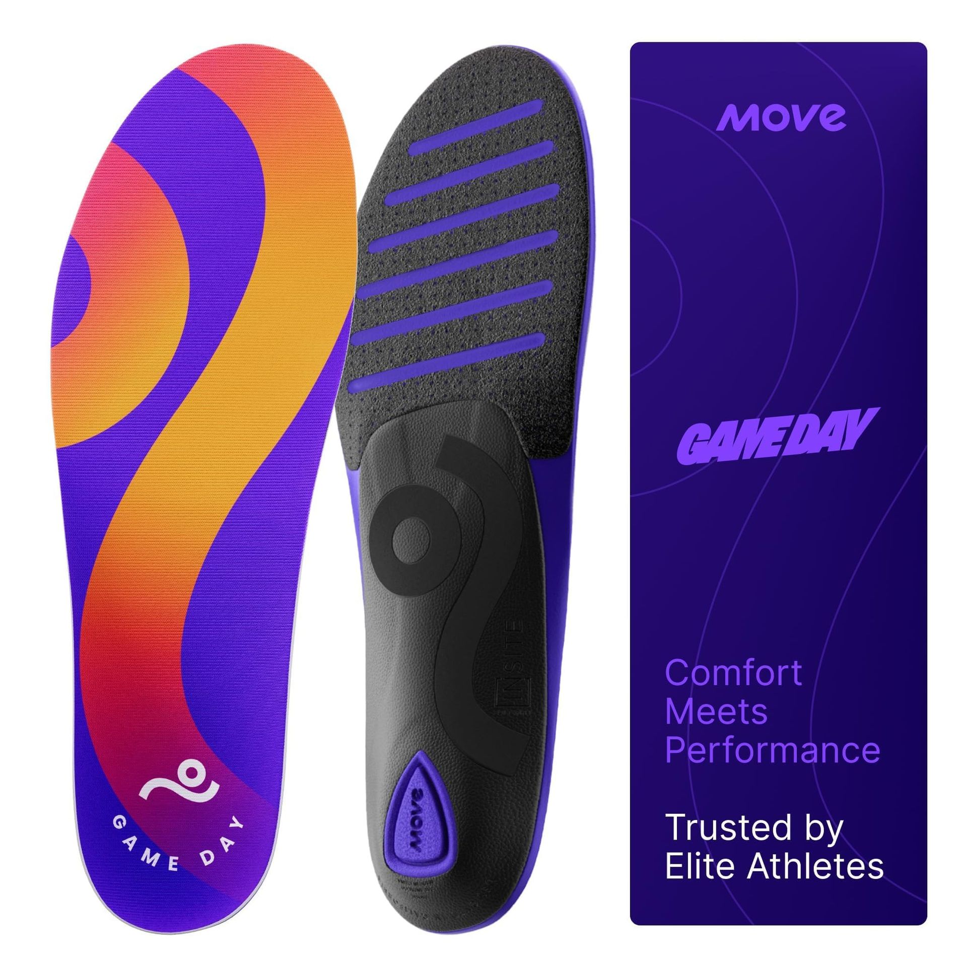 Performance and Comfort Insoles for Running, Shock Absorption, Arch Support, Plantar Fasciitis Relief - Multicolour Men 14-14.5 / Women 15.5-16
