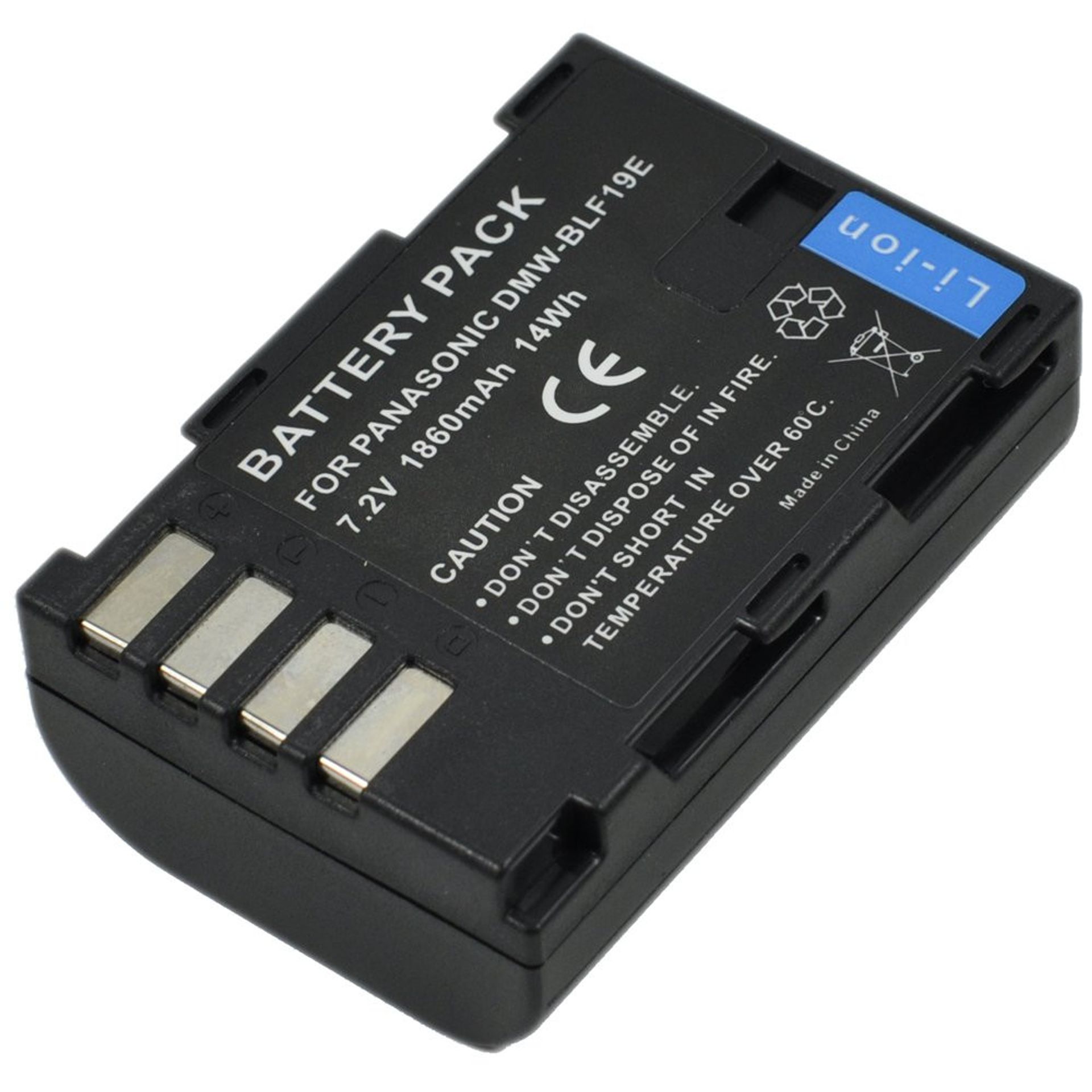 DMW-BLF19E Replacement Camera Battery Compatible with Panasonic Lumix GH5 GH4 GH3 - Black