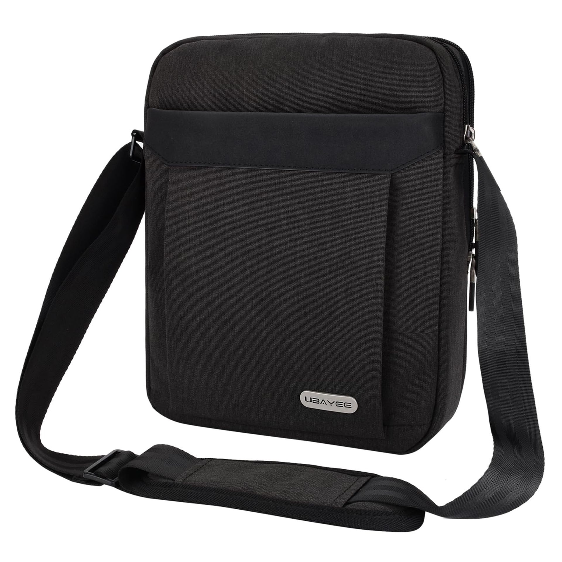 Men's Shoulder Bag with Shock-Absorbing Tablet Pocket Fits 8–10.5 Inch iPad - Dark Grey 10.5 Inches - Student Essentials