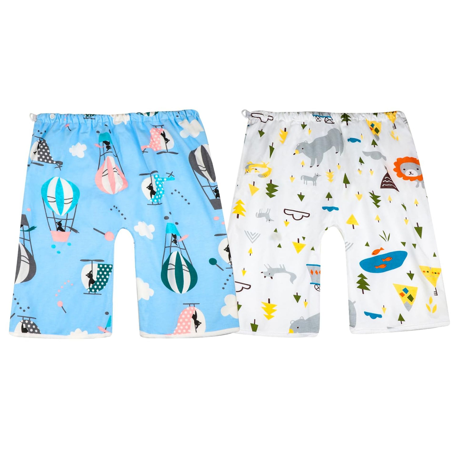 Baby Potty Training Pants Waterproof Nappy Skirts Washable Reusable 2 Pack - Blue M