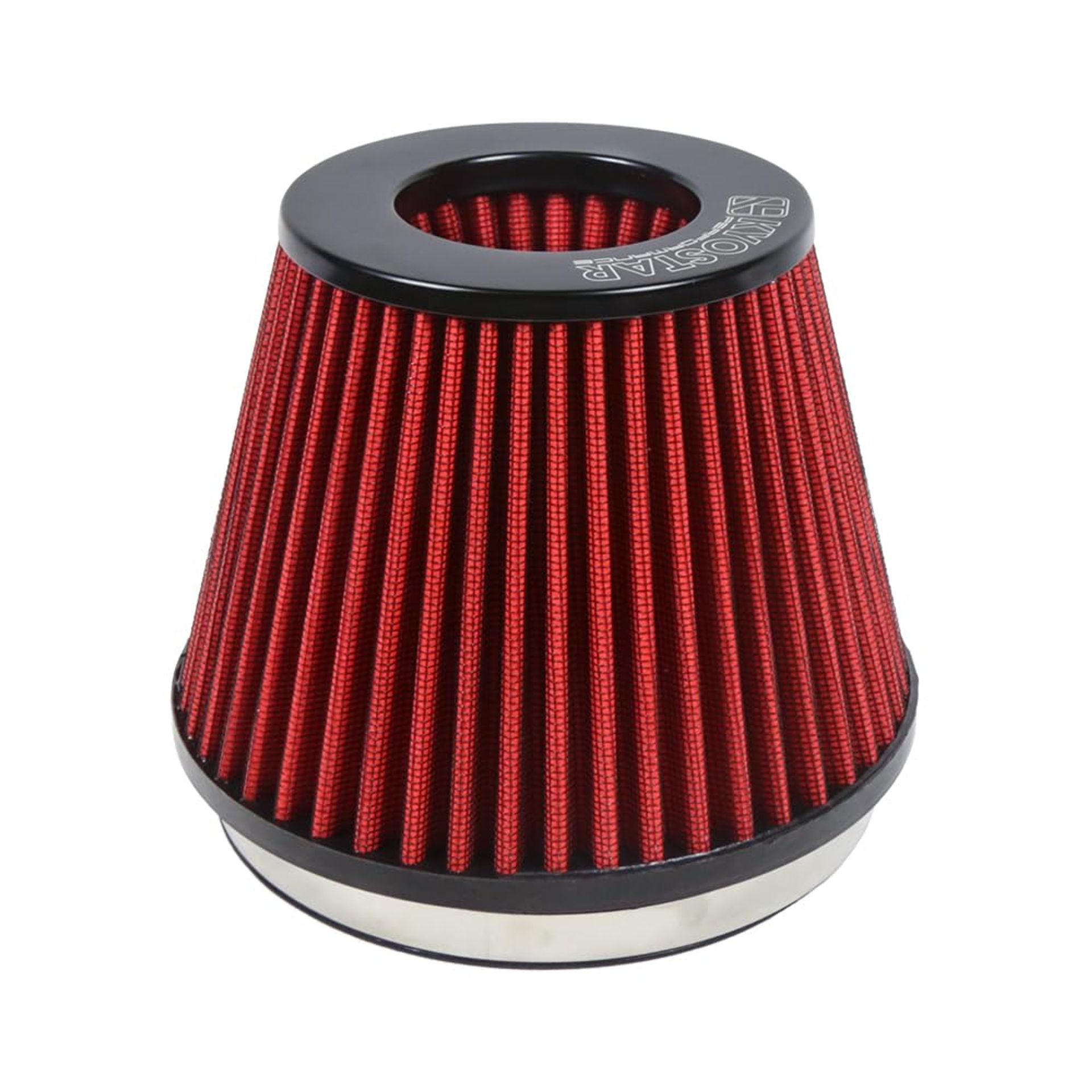 High Flow Cold Air Intake Cone Filter Universal 6 Inch Neck Replacement Dry Air Filter - Red 152mm
