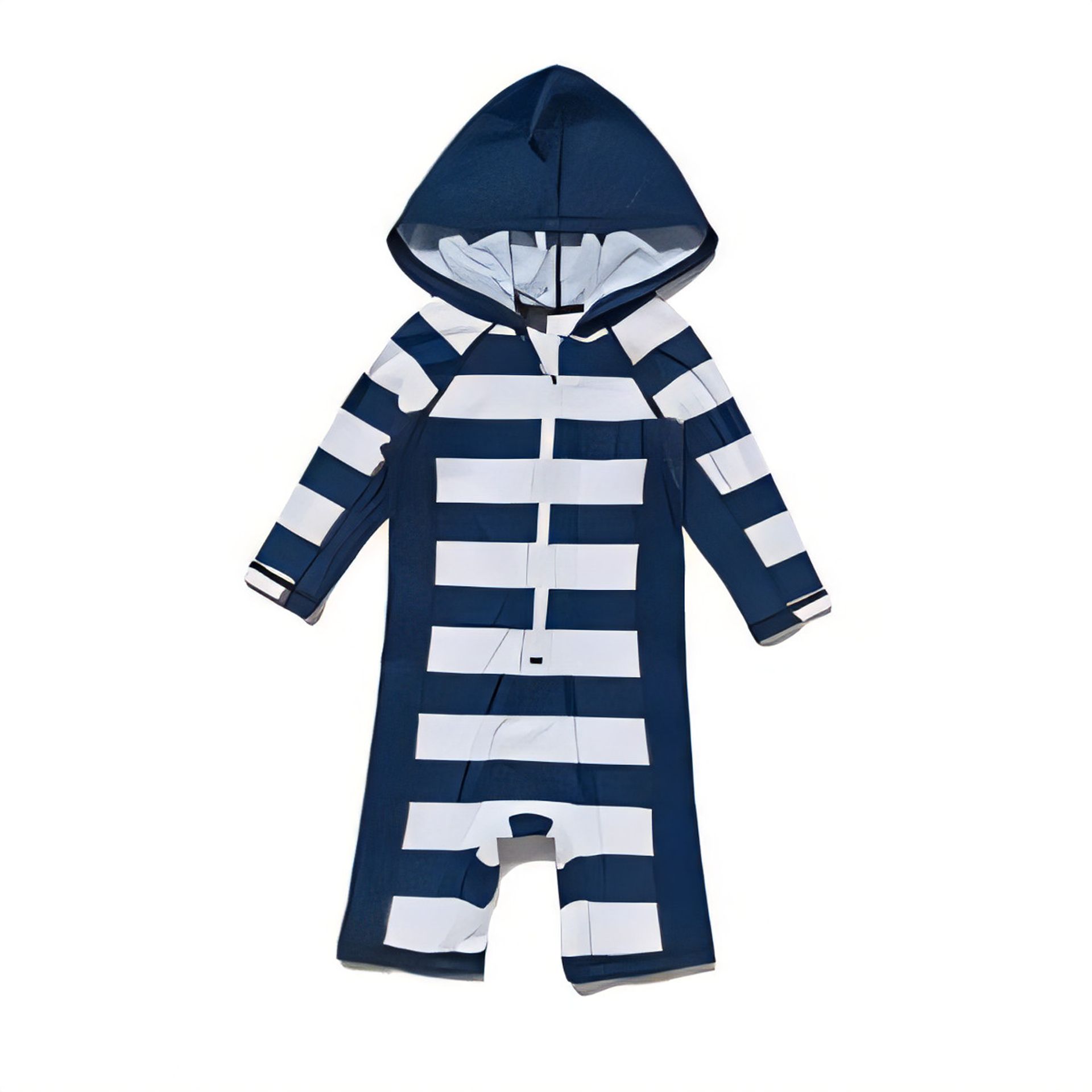 Baby & Toddler Boys One-Piece Swimsuit with Hoodie UPF 50+ Sun Protection - Starfish Pattern 9-12 Months