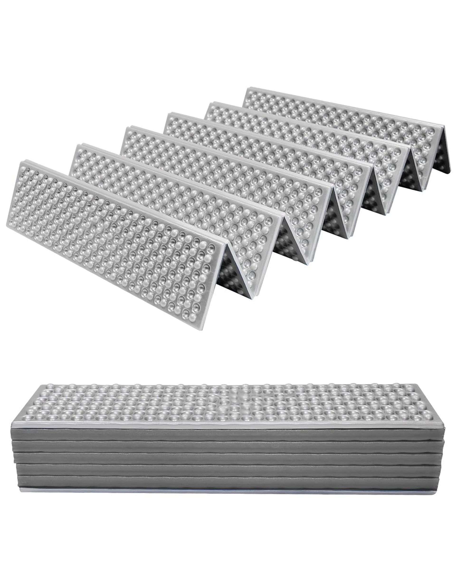 Camping Sleeping Mat Foldable Lightweight Foam Waterproof for Outdoor Hiking, Travelling & Mountaineering - Grey 180×60cm