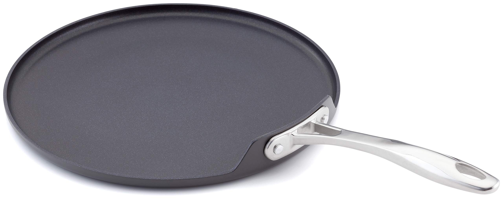 Stellar Non-Stick Crepe Pan 30cm Hard Anodised Dishwasher & Oven Safe Induction Ready - Black 30cm - Spring Refresh