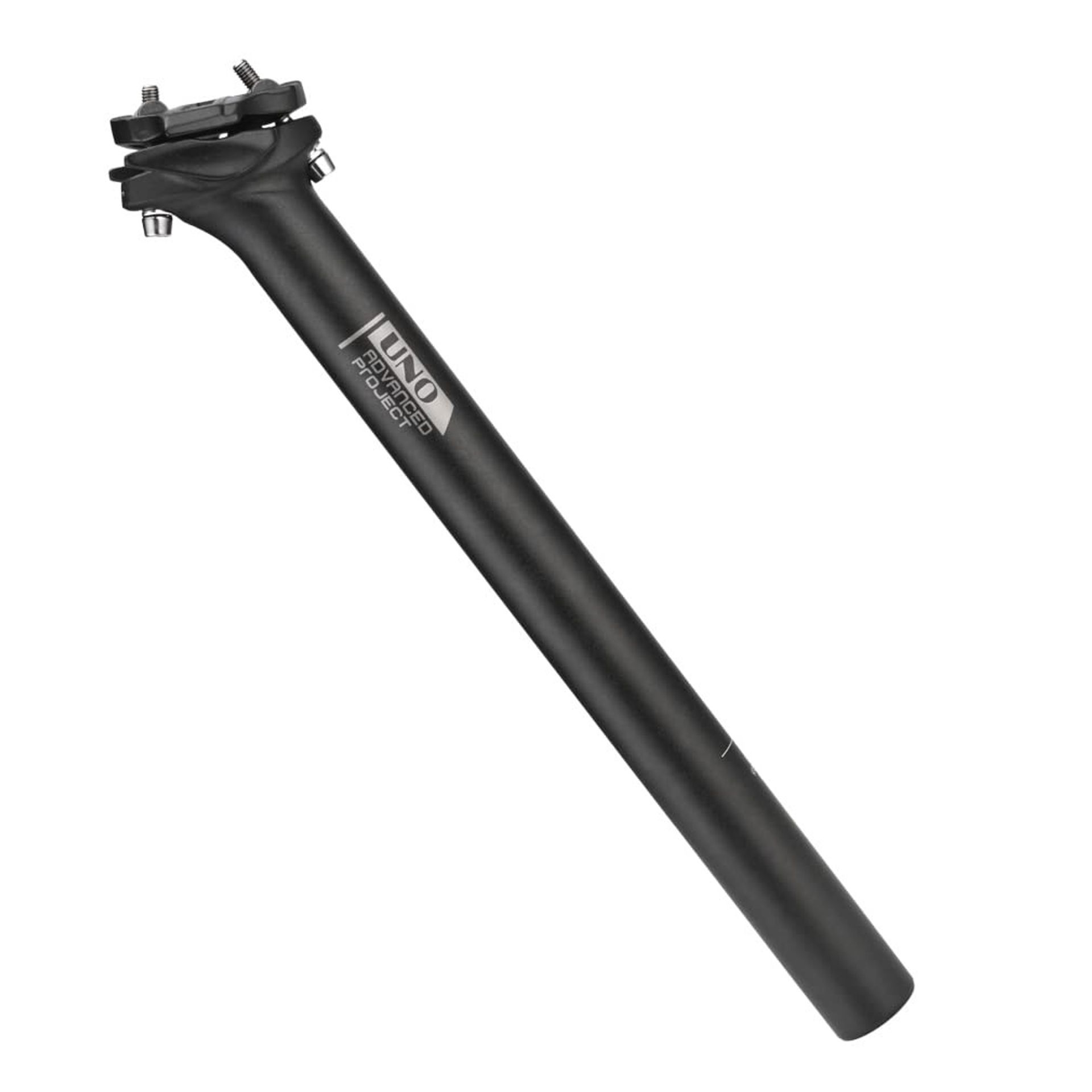 Bicycle Seat Post Aluminium Alloy 350mm Adjustable Saddle Support 17mm Offset - Black 31.6mm