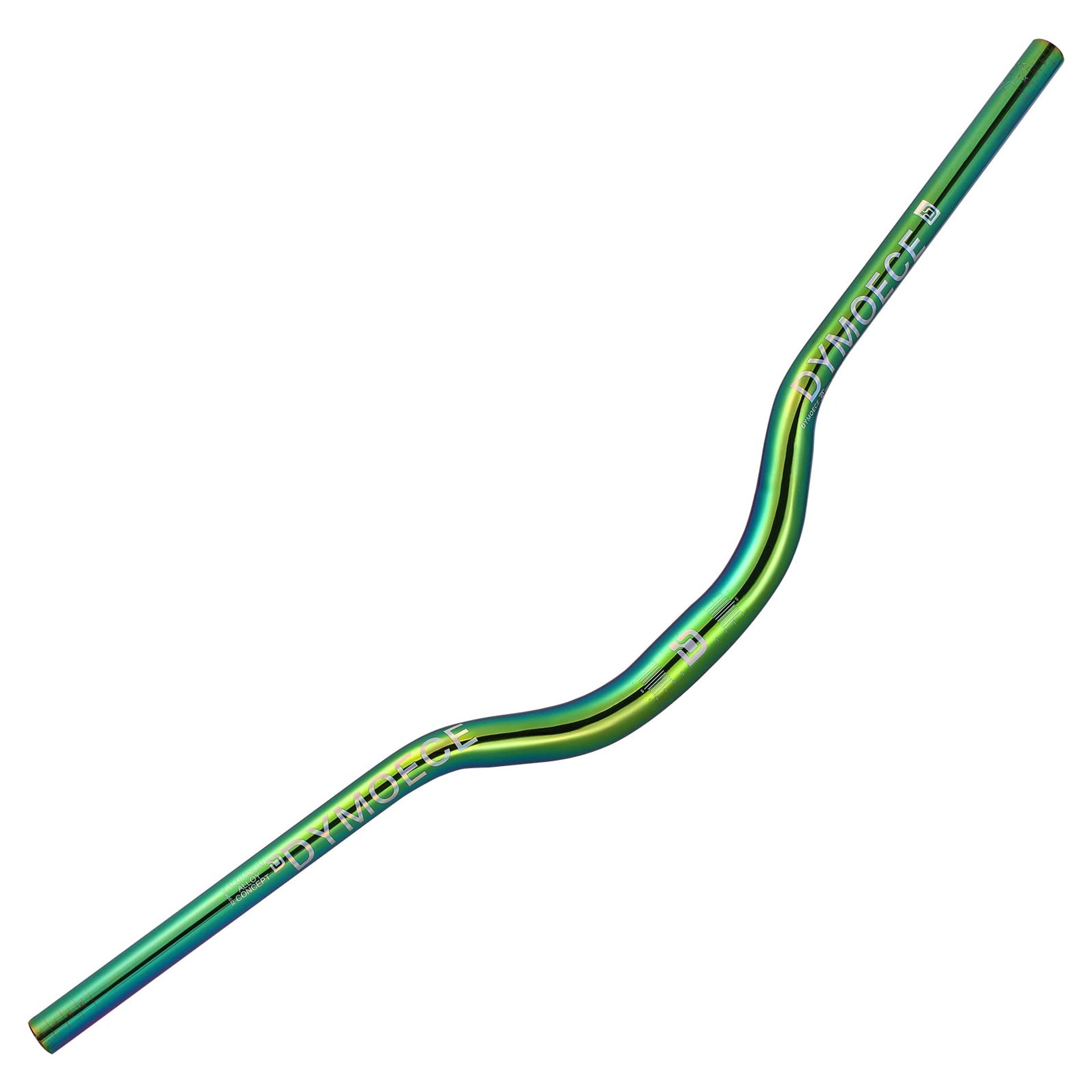 Mountain Bike Handlebar Aluminium Alloy Riser Bar 31.8mm Clamp 50mm Rise 720mm Width - Green 720mm