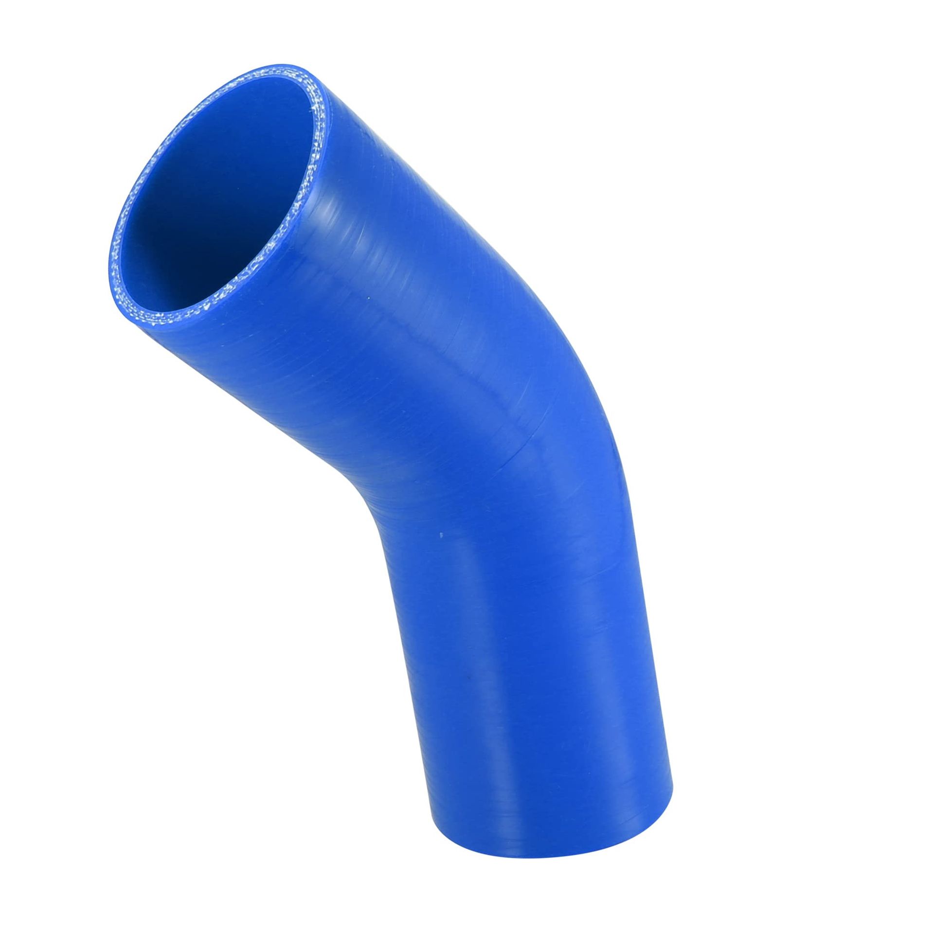 Silicone Reducer Hose 45° Elbow Turbo Intercooler Connector High-Temp Durable - Blue 70mm