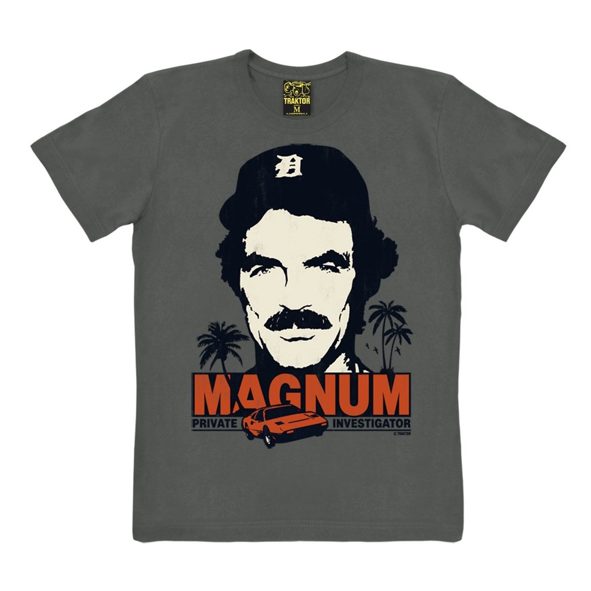 Men's & Women's Magnum P.I. Graphic T-Shirt Classic Fit 100% Cotton - Dark Grey XL