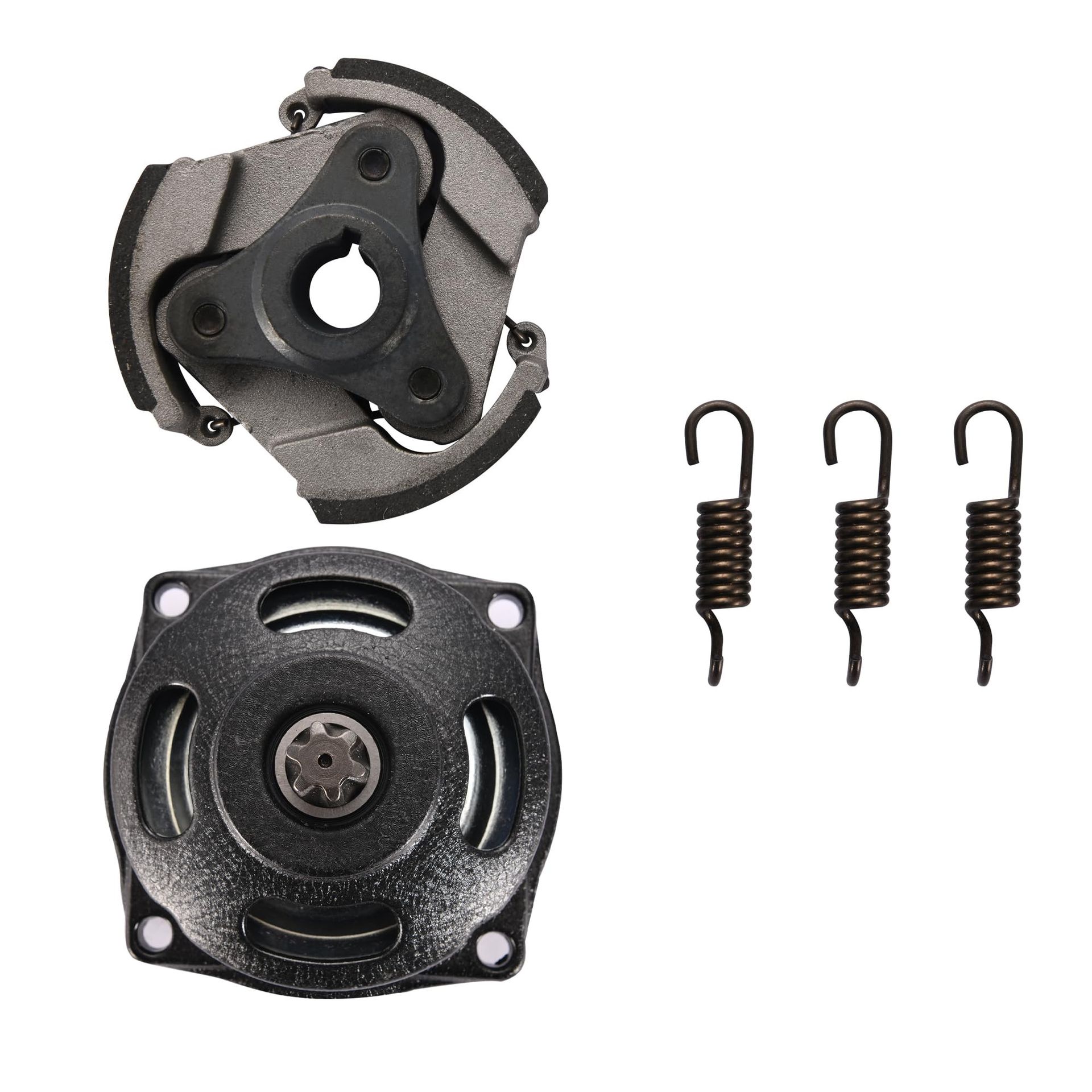 6 Teeth Gearbox Heavy Duty Clutch Pad Replacement for 2 Stroke 47cc 49cc Mini Dirt Pit Bike and ATV - Silver 75mm
