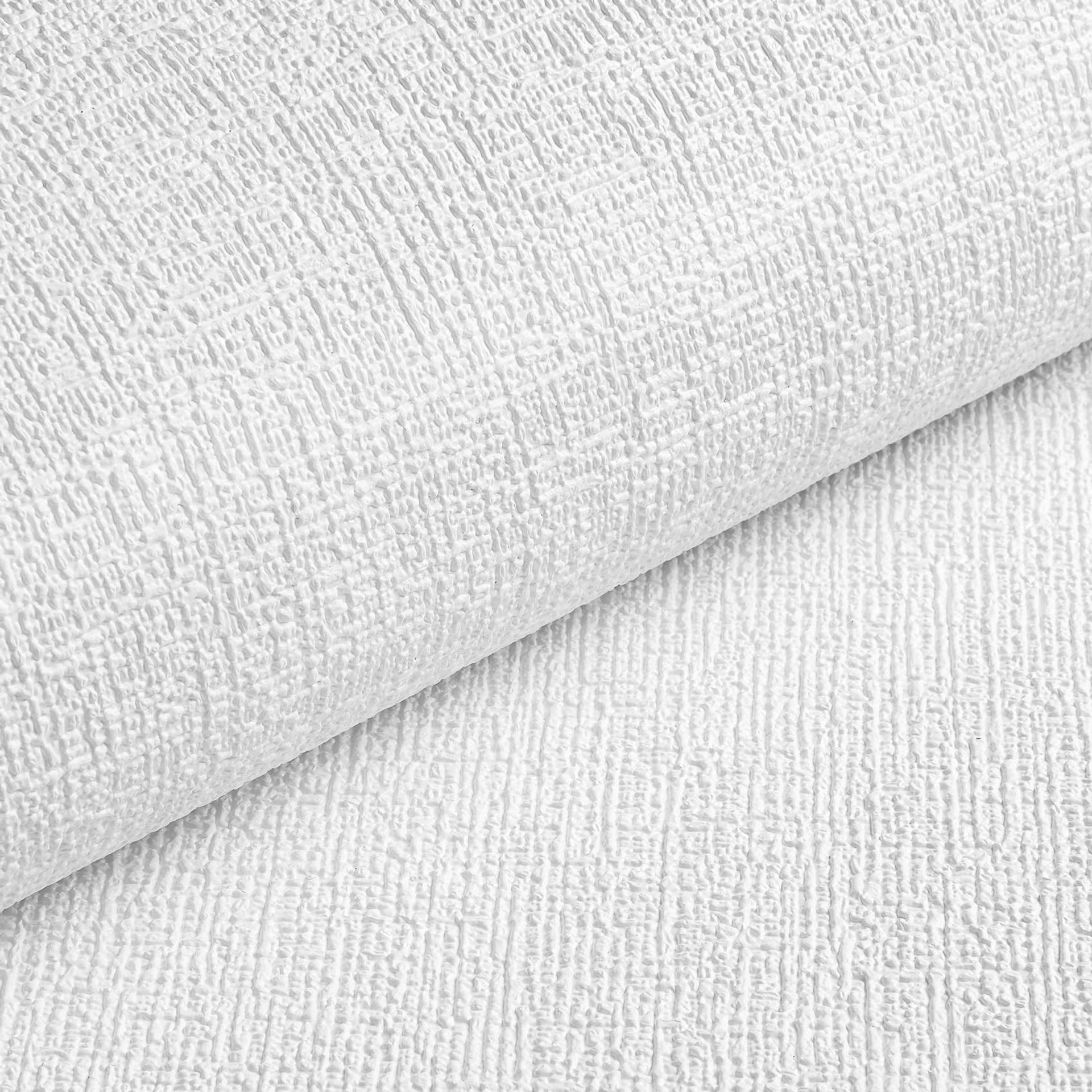 White Textured Self Adhesive Wallpaper Embossed Thick Waterproof Wall Covering - Textured White 45 x 200 cm