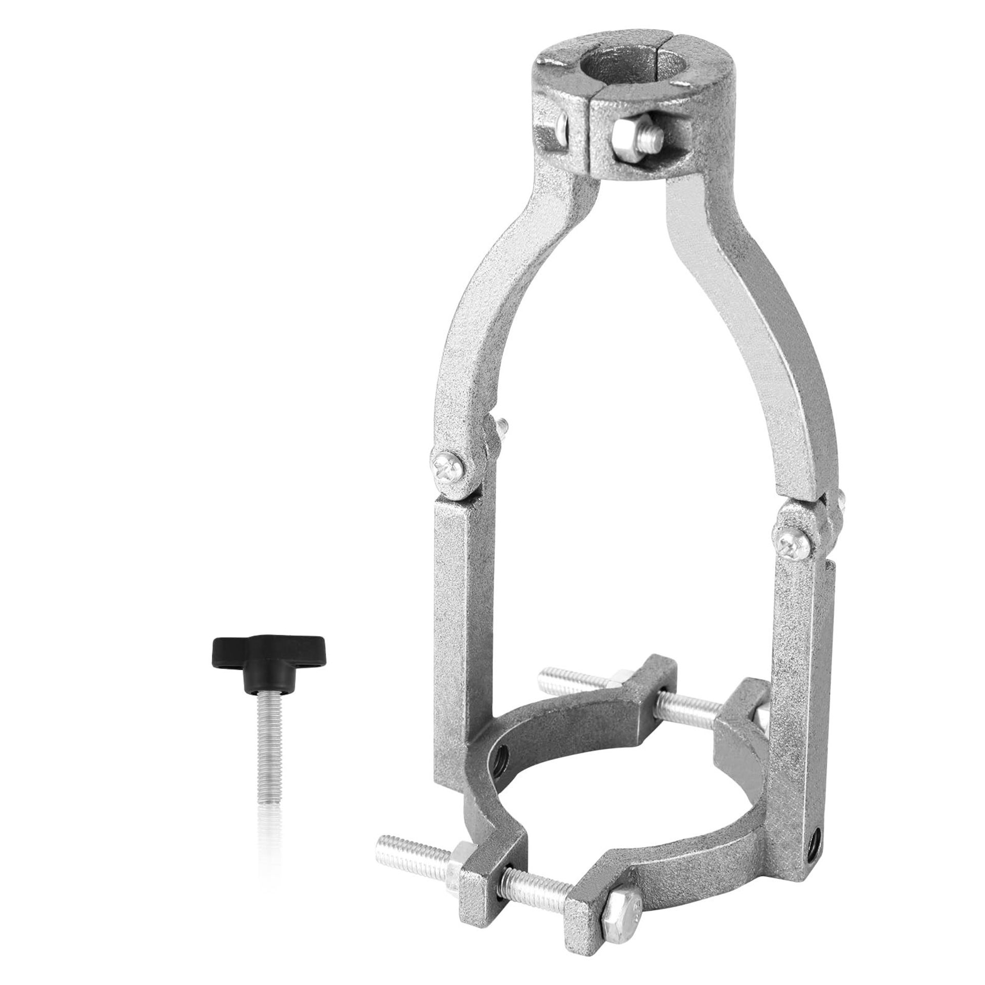 Square Hole Drill Bit Adapter with Screw Reinforced Fixation Bracket for Woodworking Mortising & Tenon Machine - As Shown Medium