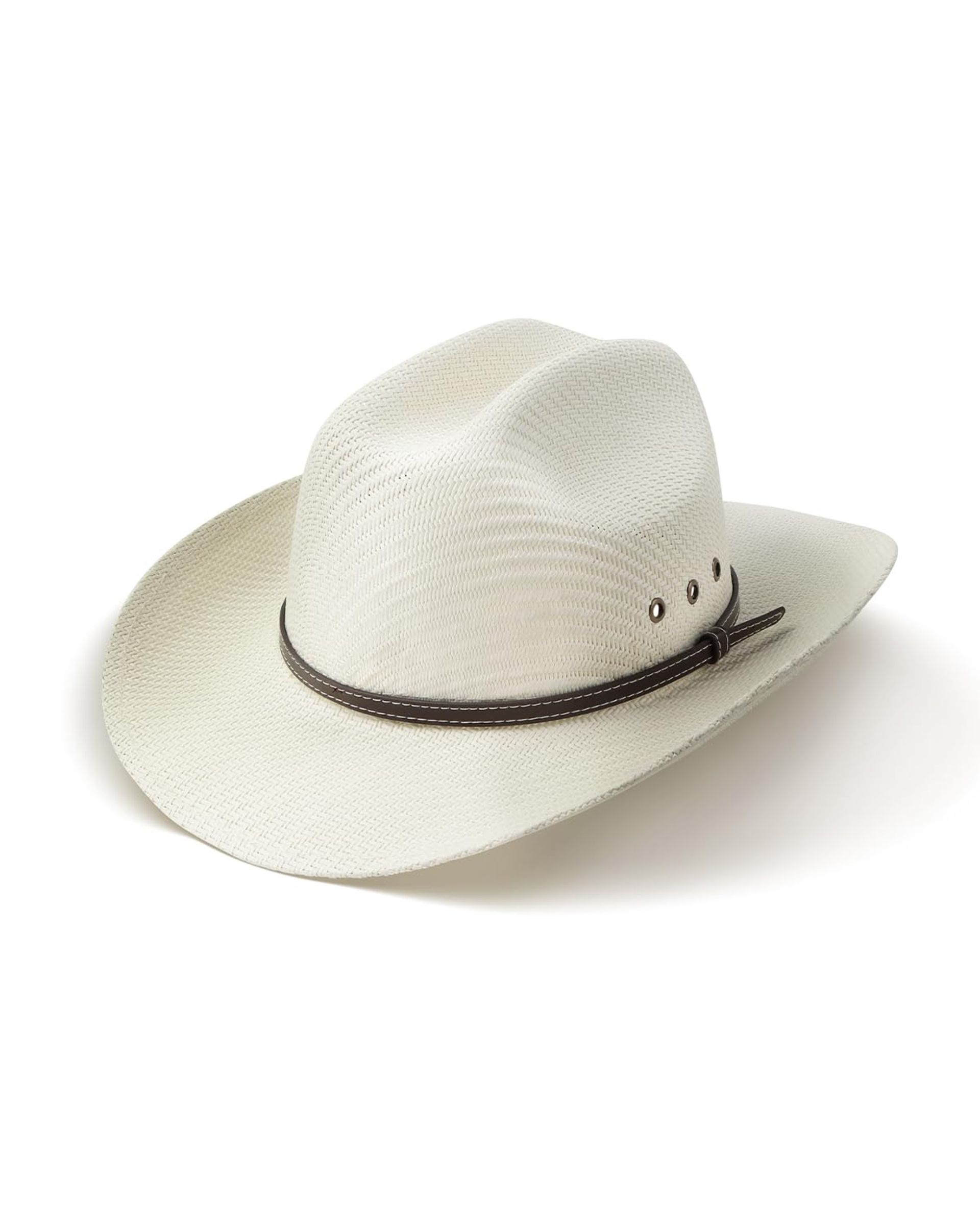 Cowboy Straw Hat for Large Heads Wide Brim Western Outback Sun Hat - Beige L