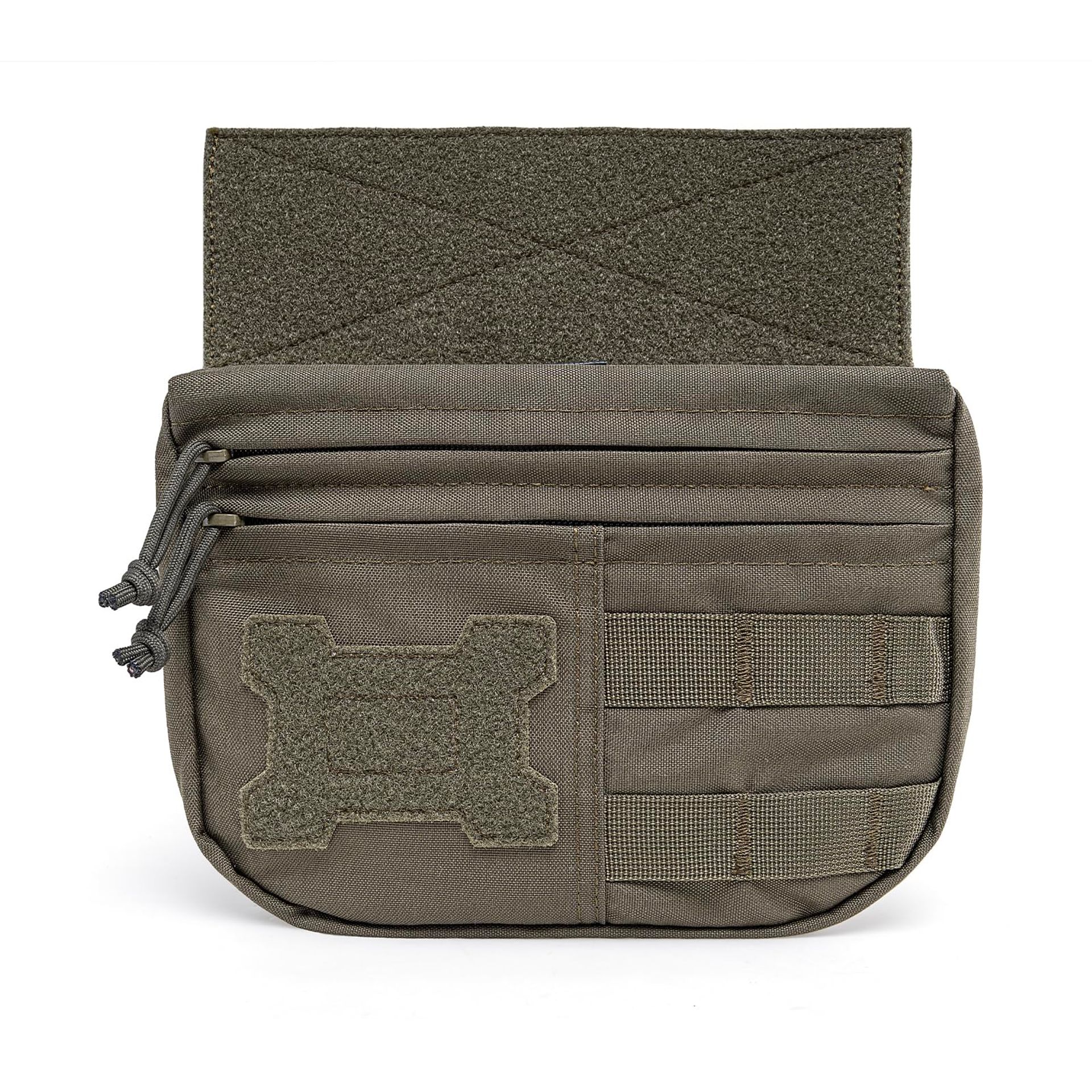 Tactical Molle Pouch with Hook & Loop Panel Multifunctional Belt & Chest Bag - Green 8.8x6.3x3 inch