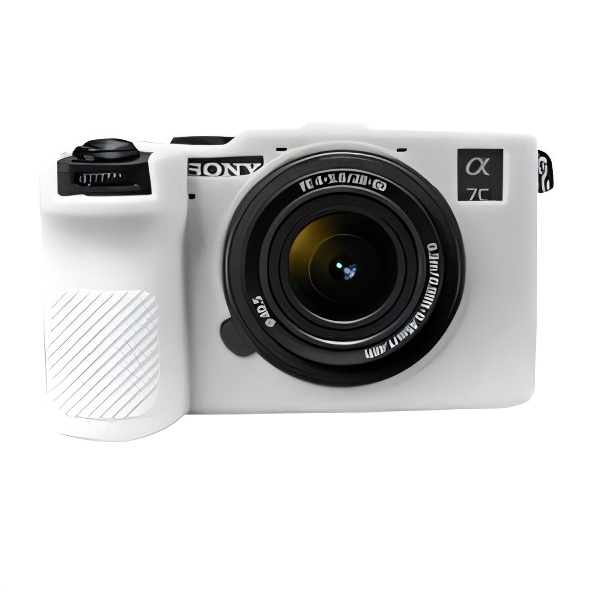 Easy Hood Silicone Camera Case for Sony Alpha 7C II/A7CR - Lightweight Scratch-Resistant Protective Cover (White)
