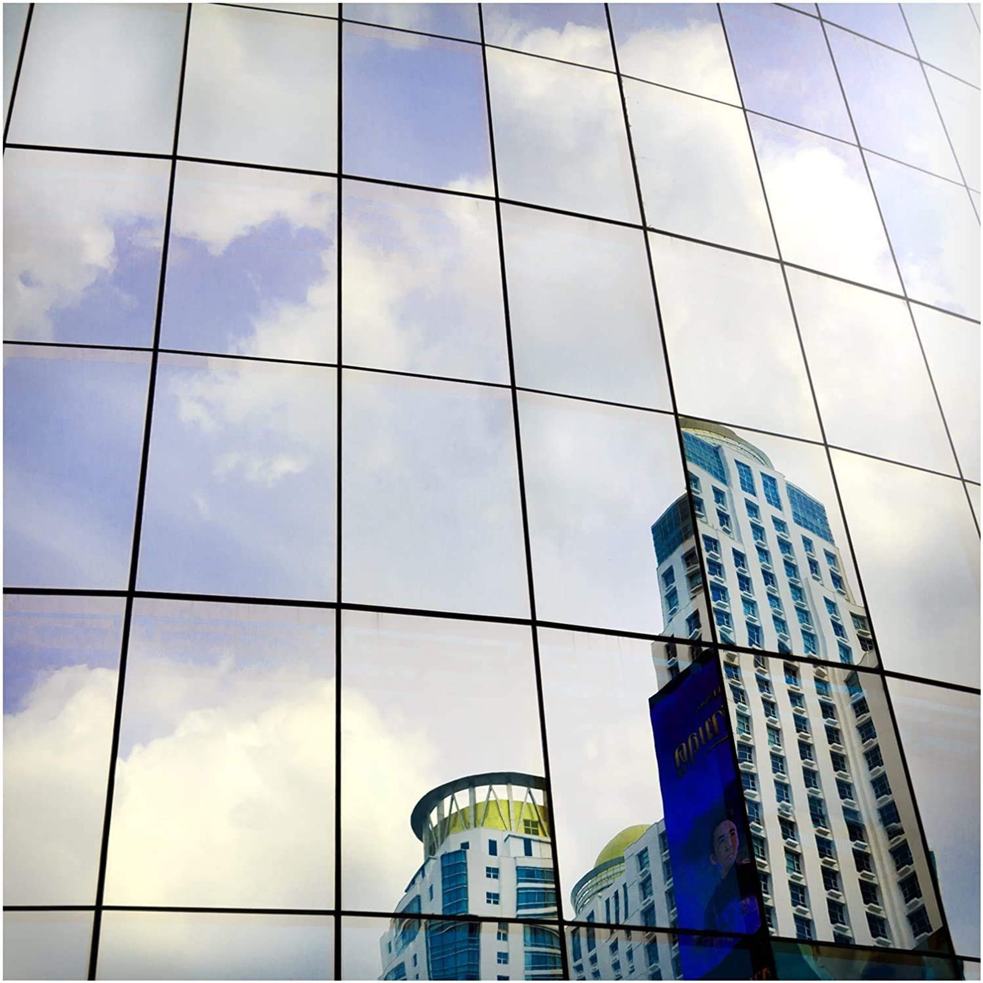 Daytime Privacy Window Film Heat Control One Way Mirror Reflective Tint - Silver 36in x 6.5ft