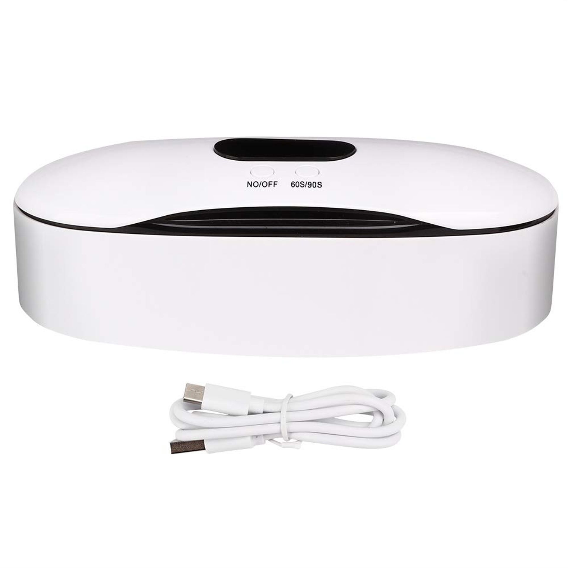 UV Light Sanitizer Box UVC LED Disinfection Case for Phones & Beauty Tools USB Powered - White