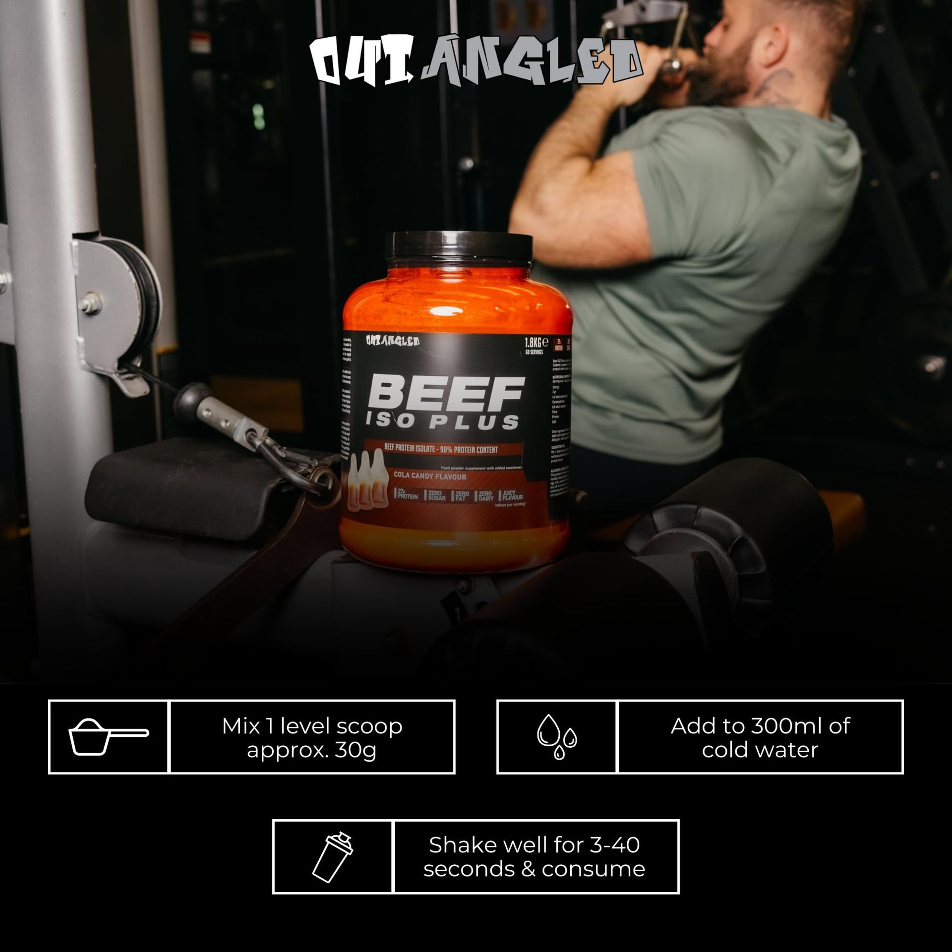 Beef Protein Isolate Powder High Protein Zero Fat & Sugar Paleo Keto Frie