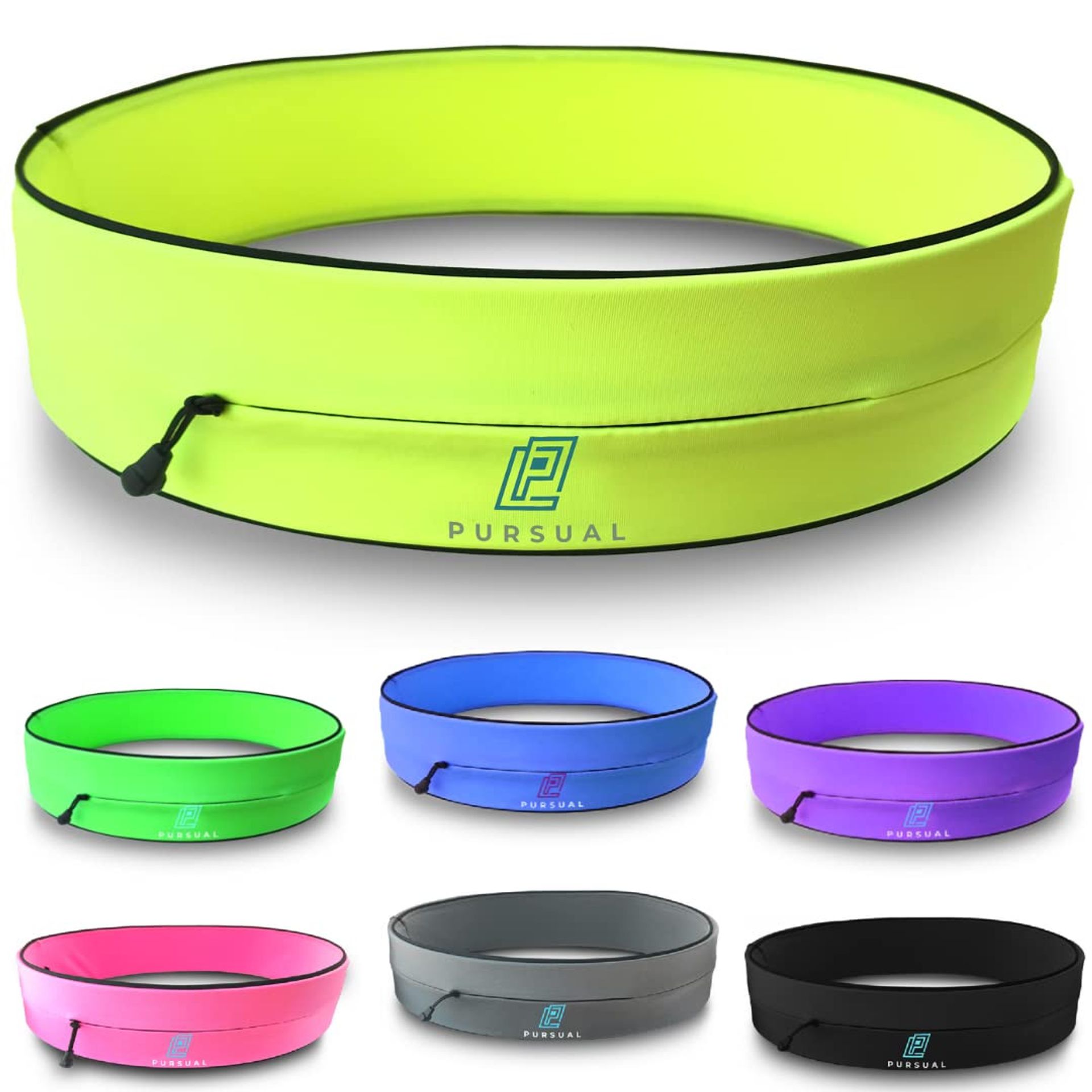 Running Belt with Money & Phone Pouch Sweatproof Large Capacity Waist Pack for Men & Women - Neon Pink S